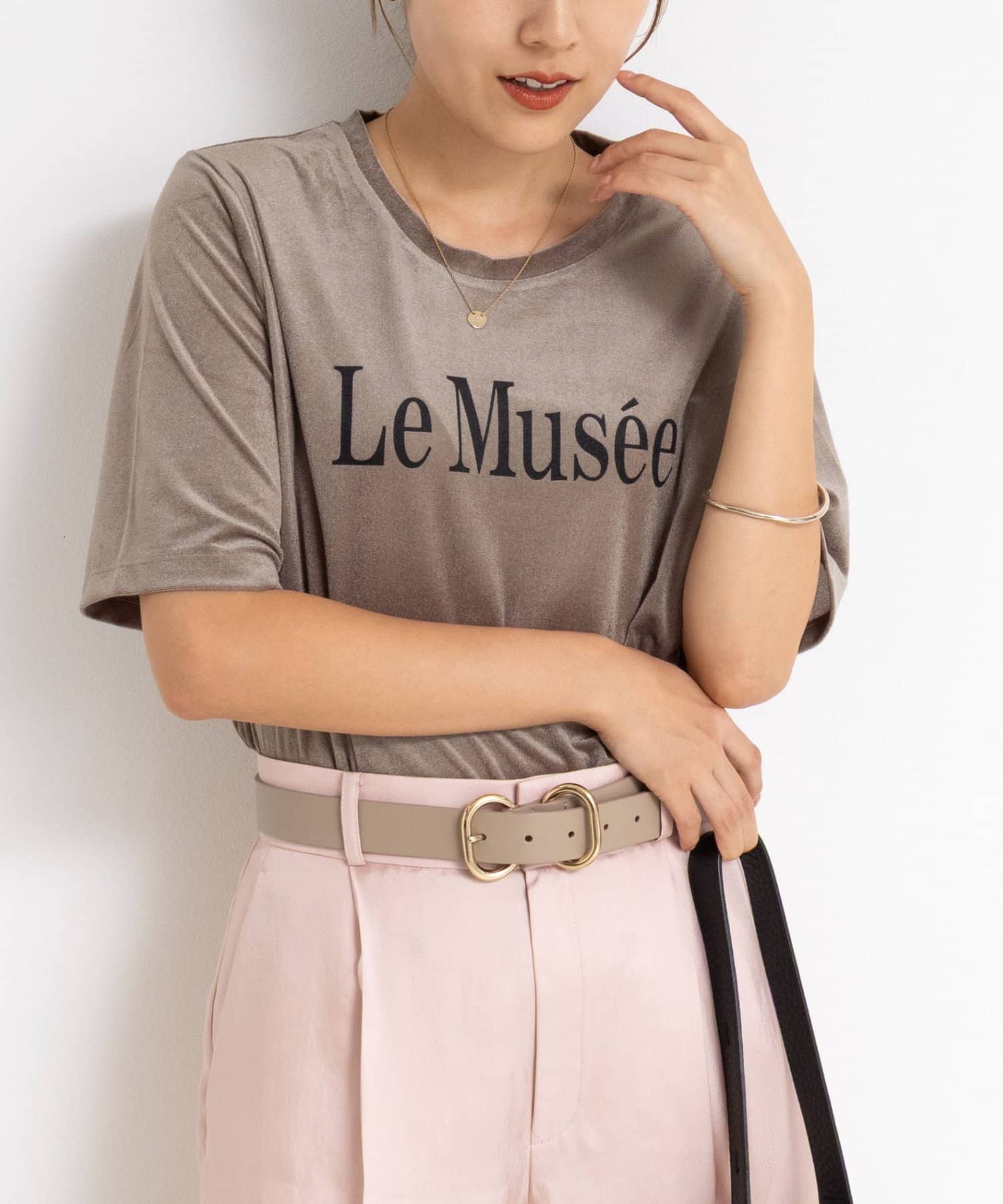 NOLLEY'S(ノーリーズ) シアートリコットベロアプリントTシャツ
