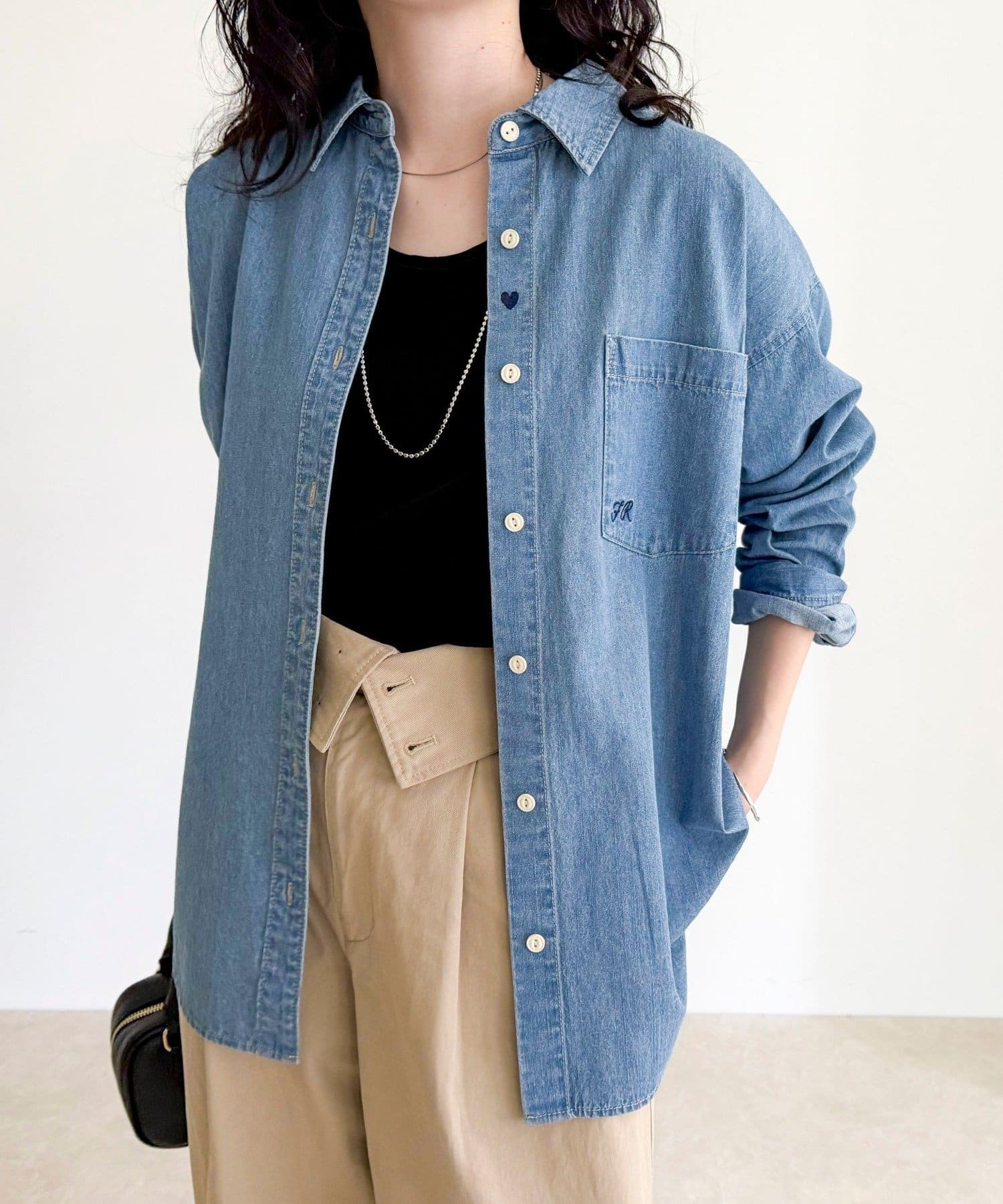 FREDY & GLOSTER(フレディ アンド グロスター) 【大人気リバイバル】FR刺繍デニムシャツ