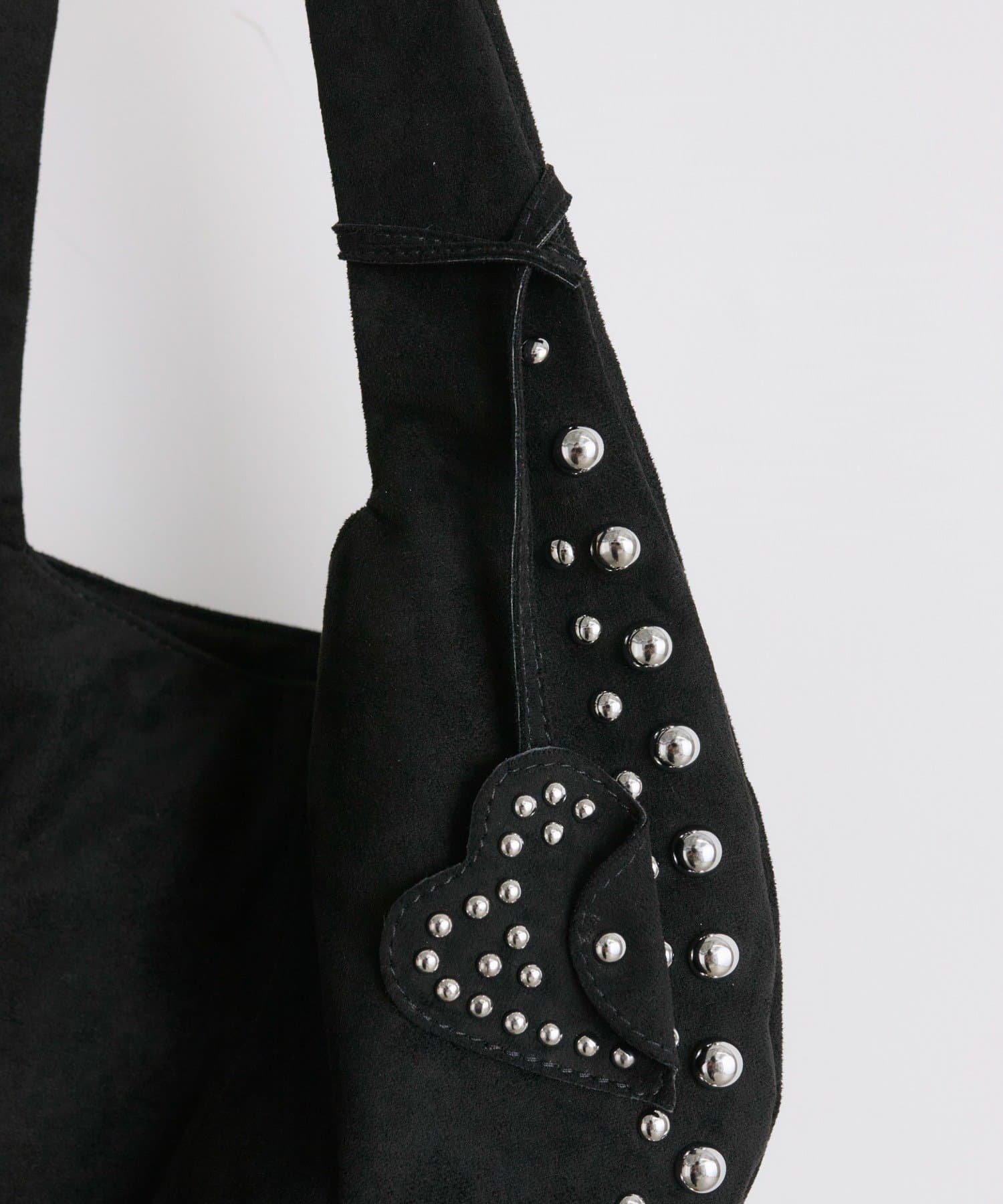 w closet(ダブルクローゼット) ハートチャーム付スエードBAG