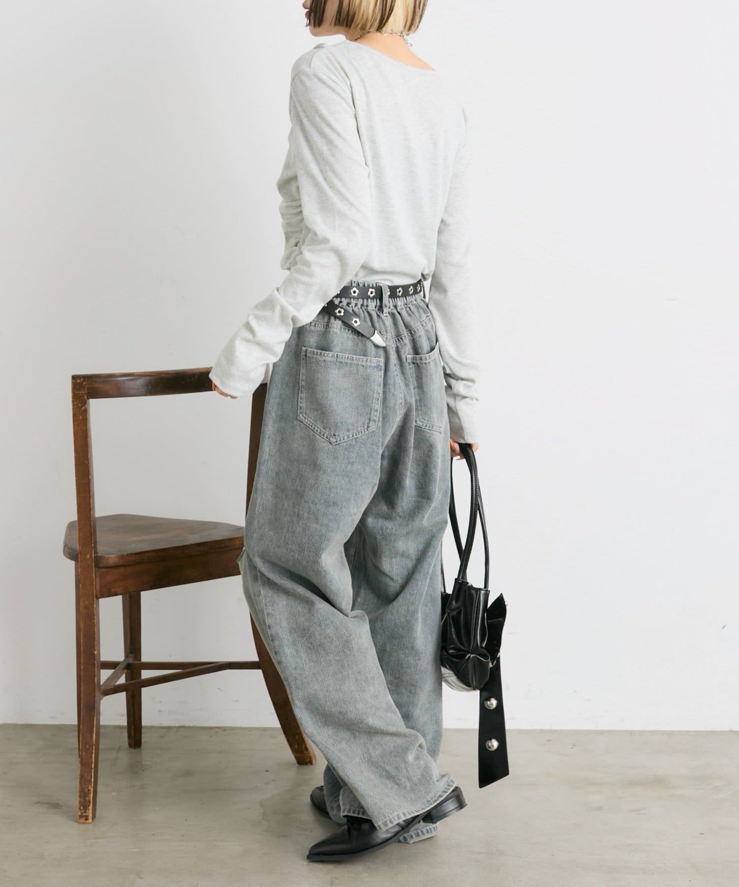 w closet(ダブルクローゼット) 【25AW】フラワーモチーフベルト