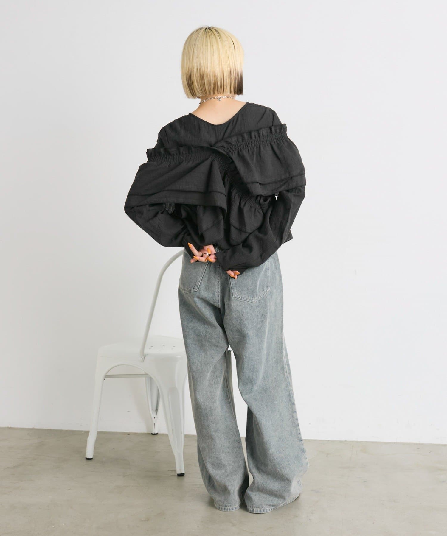 w closet(ダブルクローゼット) 【25AW】マルチウェイ長袖ブラウス