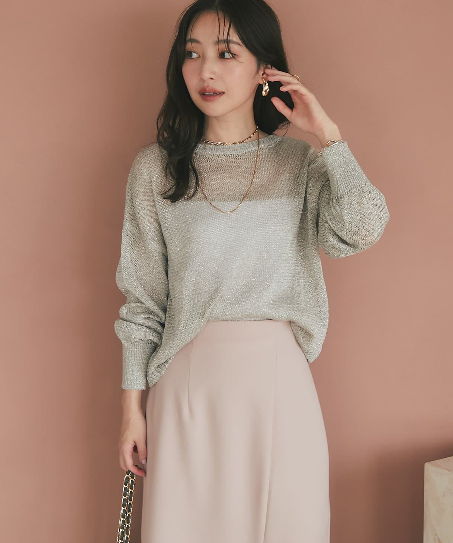 ラブティックボンボン　ラメポロニット ラメポロニット | La boutique BonBon(ラブティックボンボン