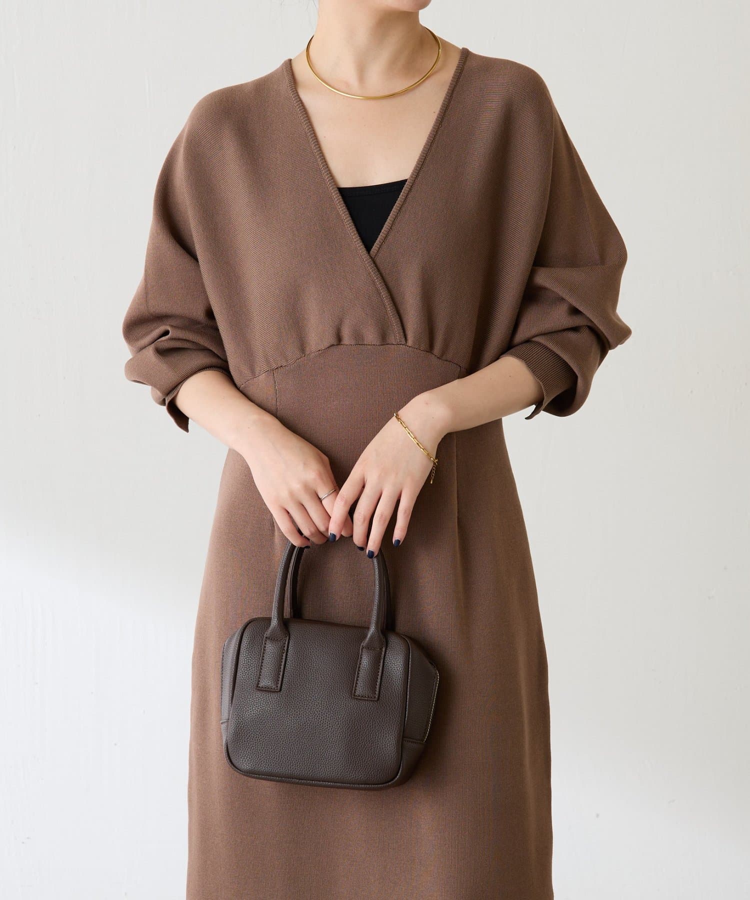 COLLAGE GALLARDAGALANTE ニットワンピース カシュクールニットワンピース | COLLAGE GALLARDAGALANTE