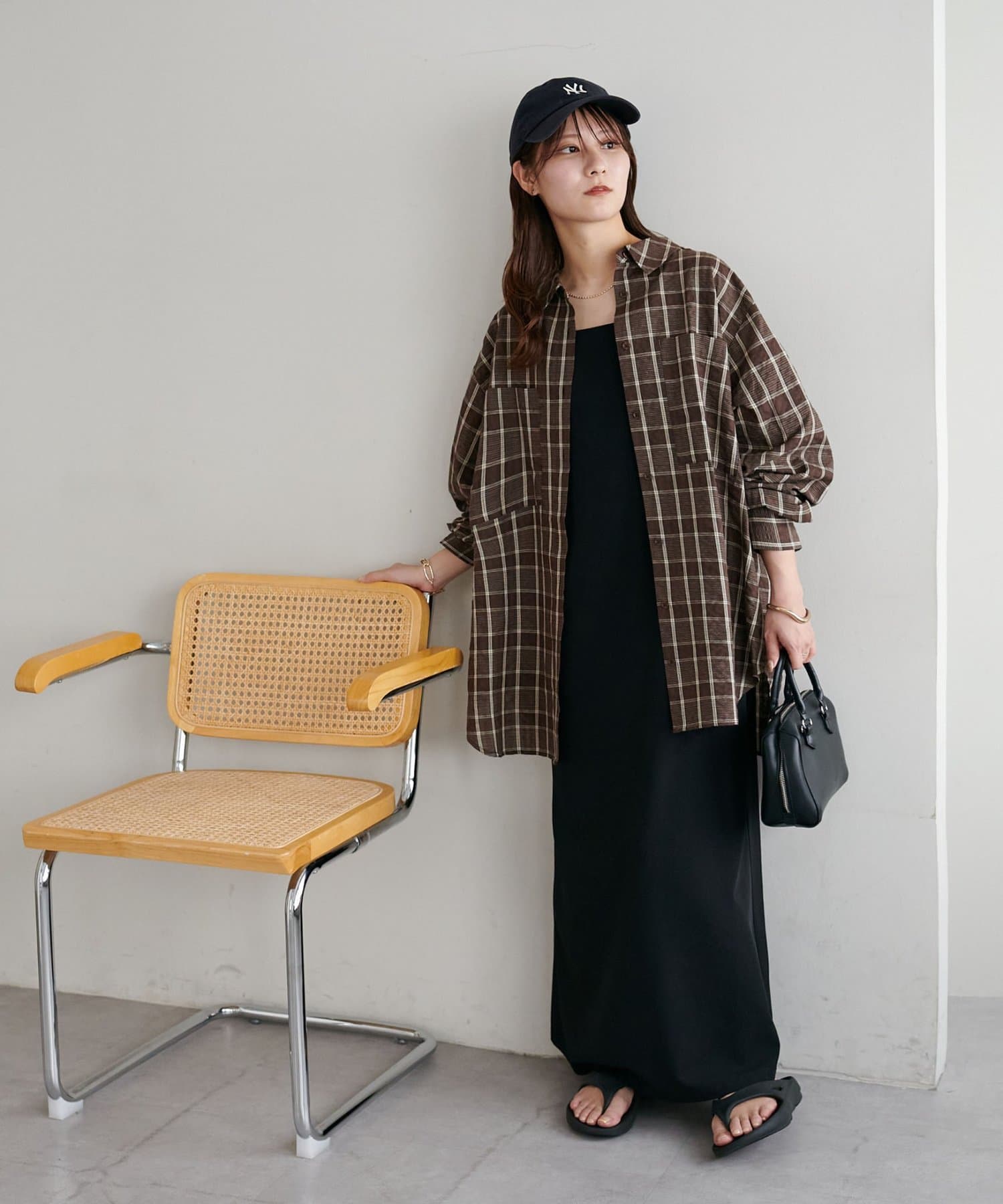 DISCOAT(ディスコート) 【秋まで活躍♪】オーバーサイズチェックシャツ《WEB限定》