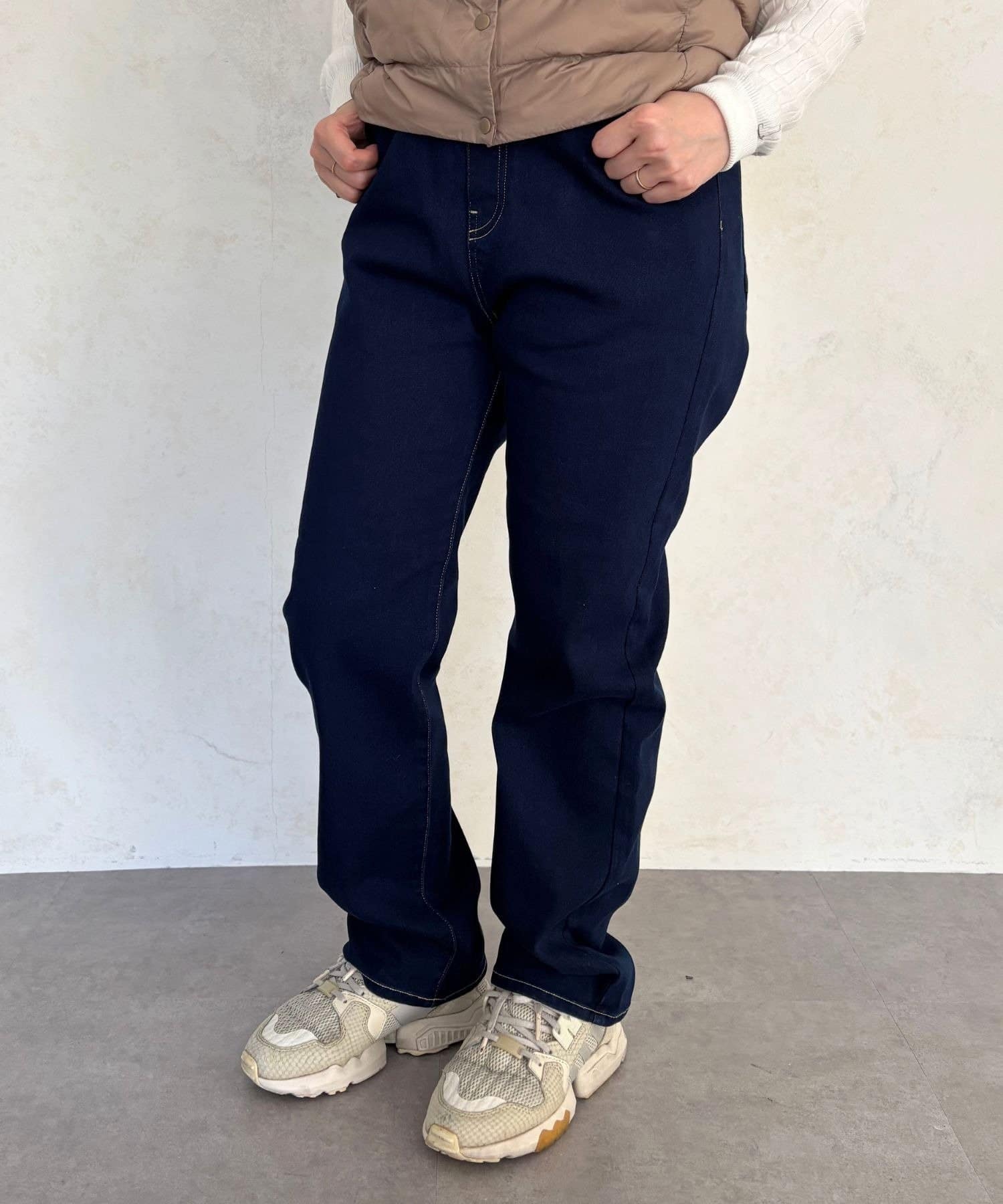 LOCUST(ローカスト) 【楽ちん美脚】裏起毛ストレッチタイトストレート