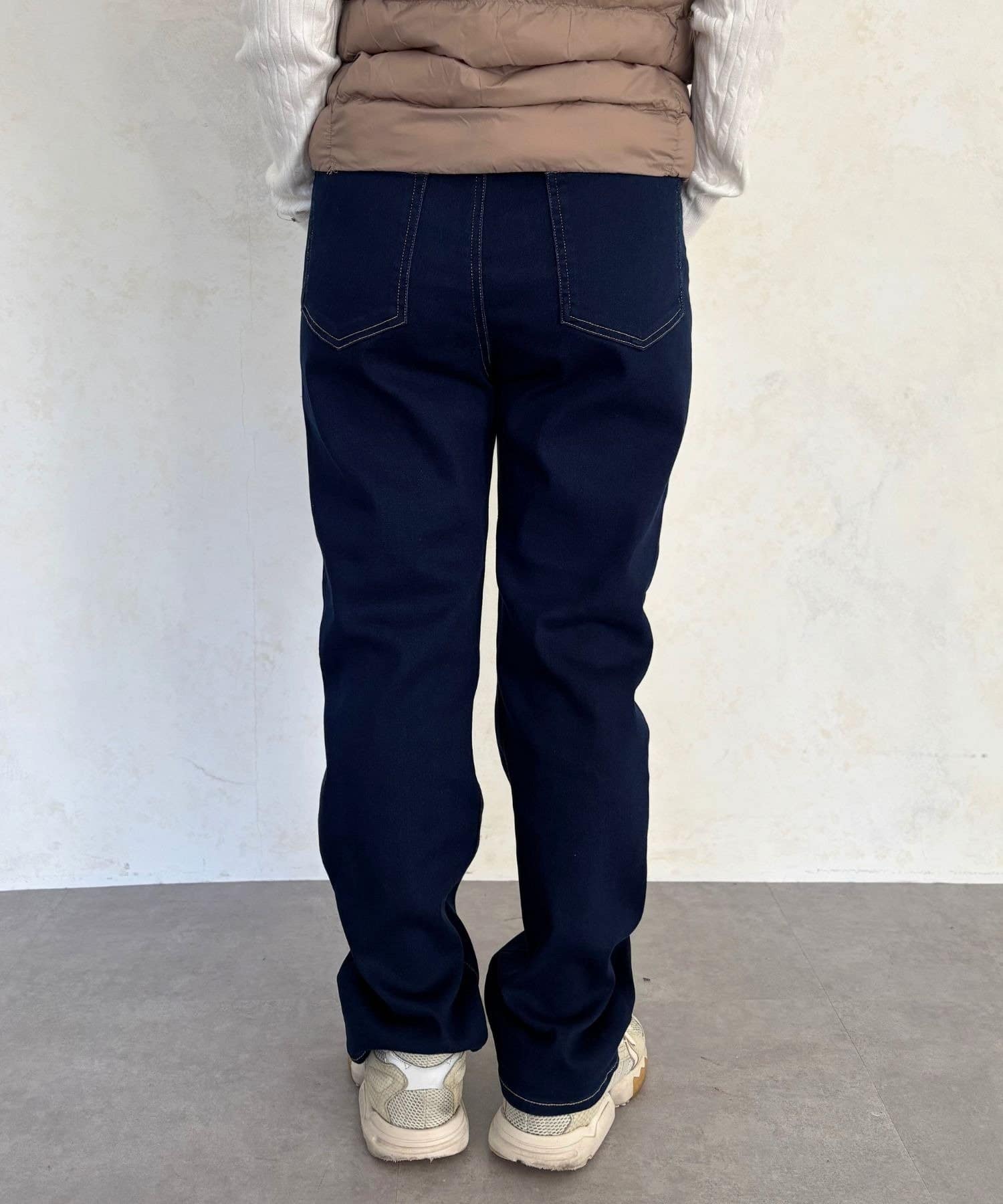 LOCUST(ローカスト) 【楽ちん美脚】裏起毛ストレッチタイトストレート