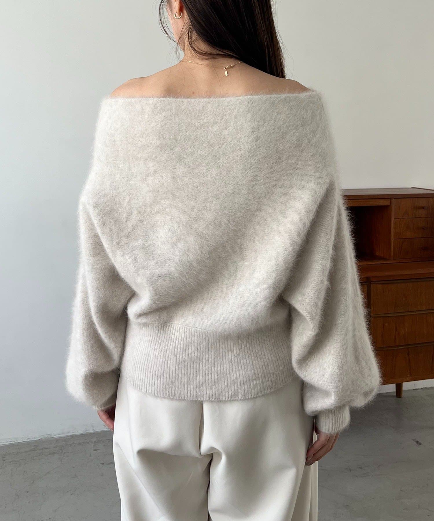 CAPRICIEUX LE'MAGE(カプリシュレマージュ) 【上質な着心地/全骨格細見え】〈C.L〉FOXカシミアドルマンニット