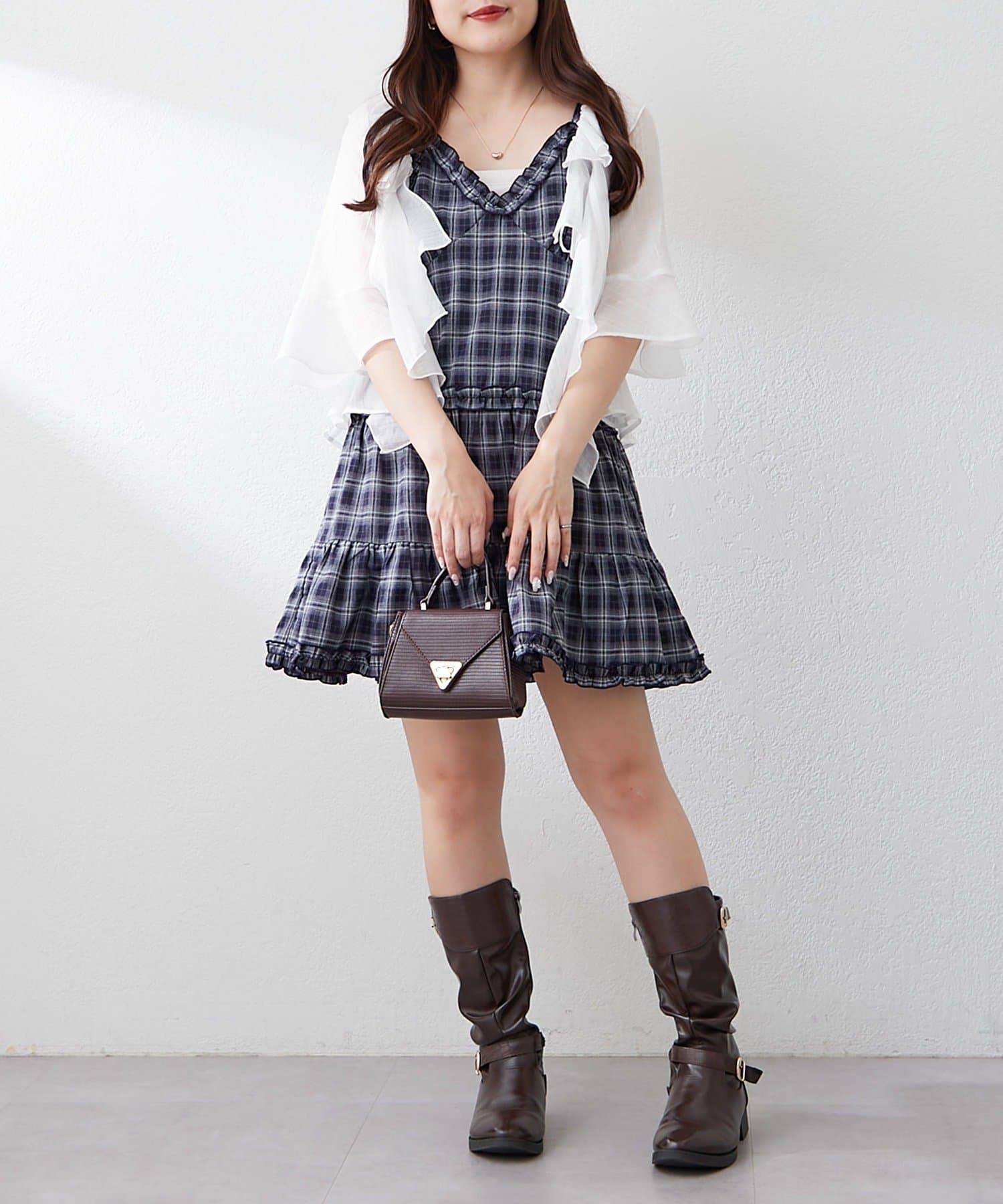 NICE CLAUP / OLIVE des OLIVE OUTLET(ナイスクラップ  / オリーブ デ オリーブ アウトレット) チェックティアードキャミチュニック