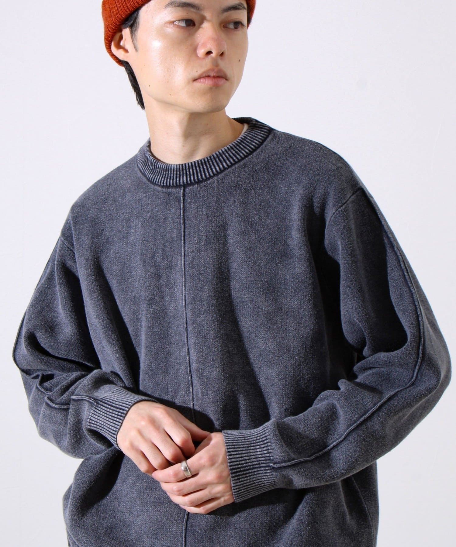 FREDY & GLOSTER(フレディ アンド グロスター) 【縫製が魅せる主役ディテール】表リンキングクルーニット アシッド加工
