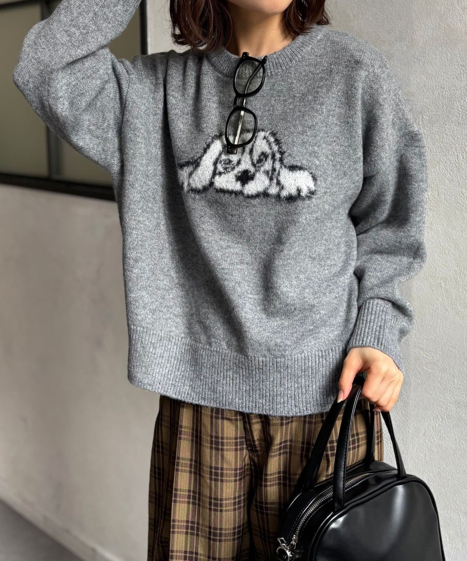 LOCUST(ローカスト) 【大人かわいい】わんちゃんニット