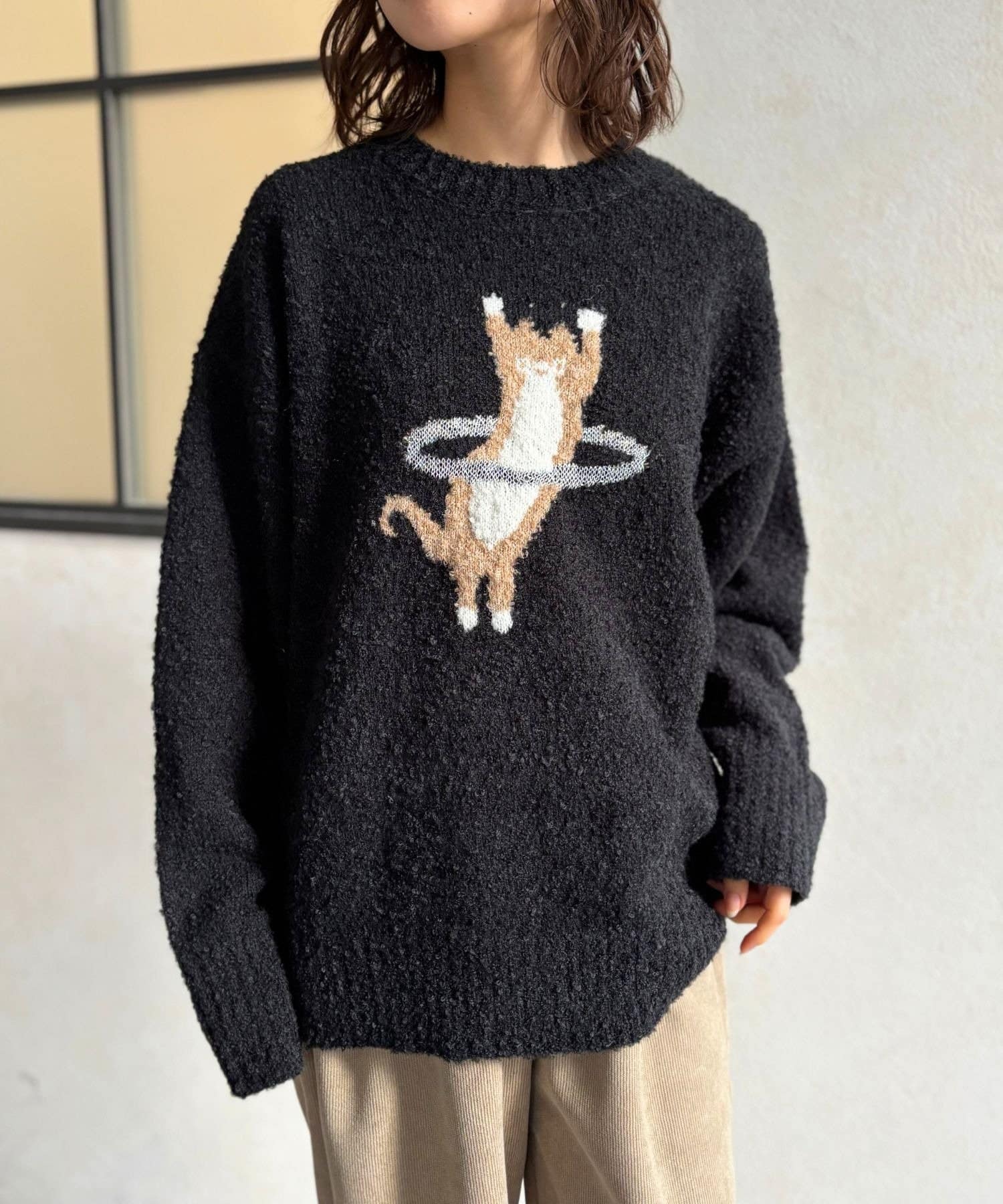 LOCUST(ローカスト) 【着映えニット】ねこちゃんニット