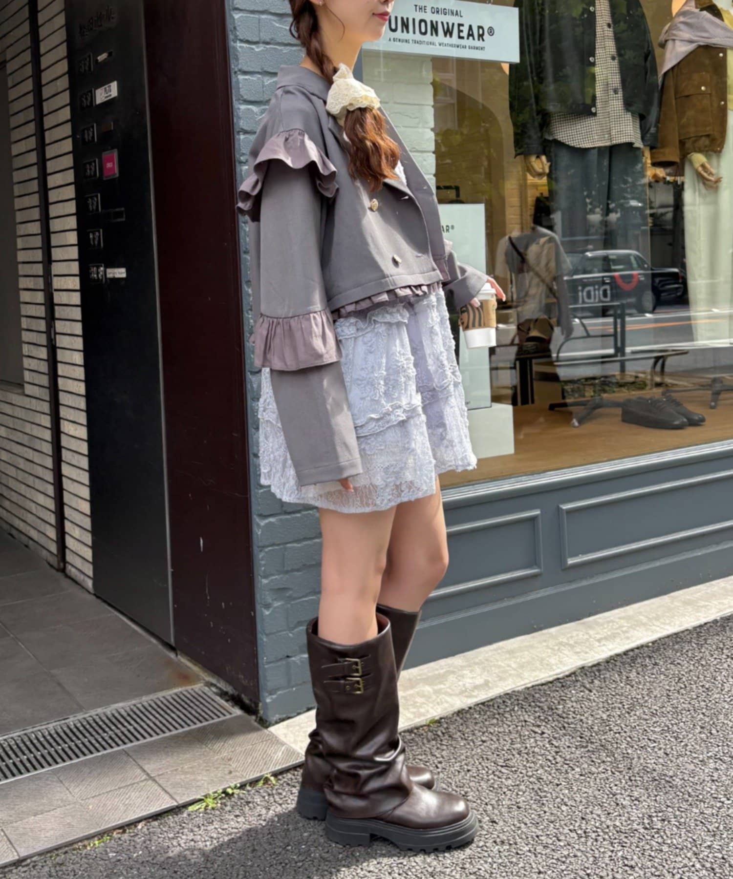 w closet(ダブルクローゼット) 【新色ドット柄が登場！】【季節問わず使える】立体レースミニキャミワンピース