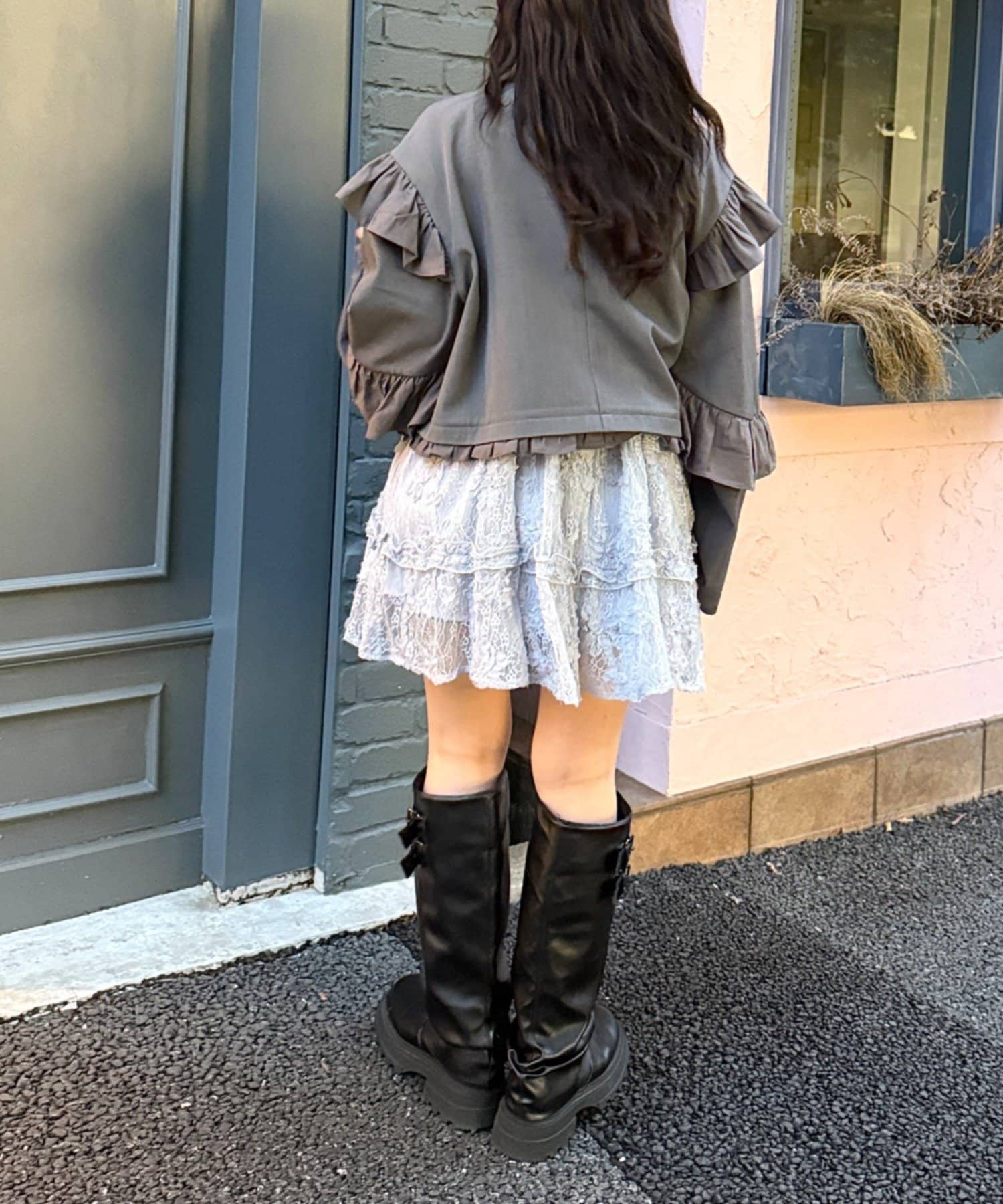 w closet(ダブルクローゼット) 【新色ドット柄が登場！】【季節問わず使える】立体レースミニキャミワンピース