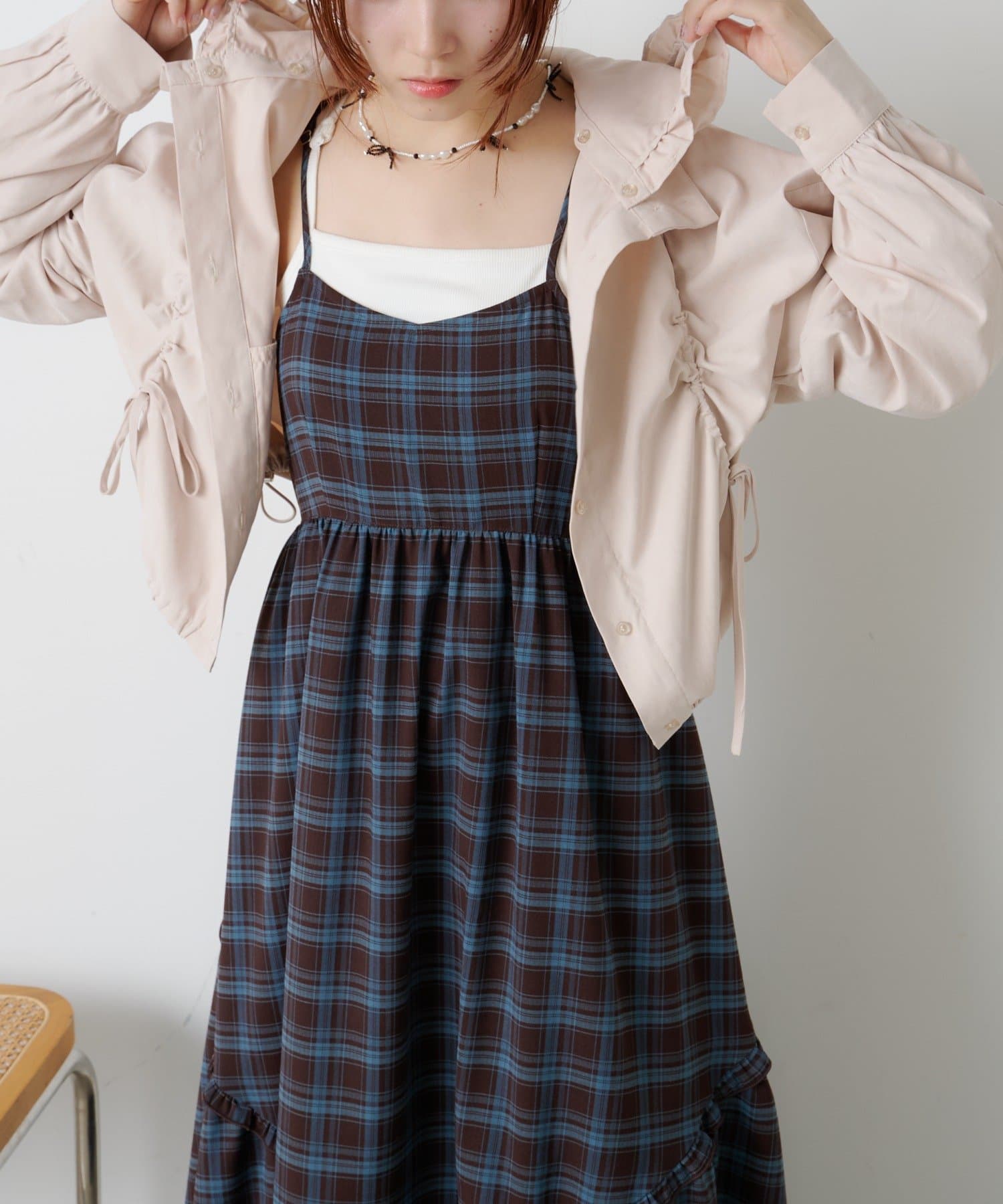 ピーチ⑧ 25AW/4色展開】フリルフーディーピーチシャツ | w closet(ダブル