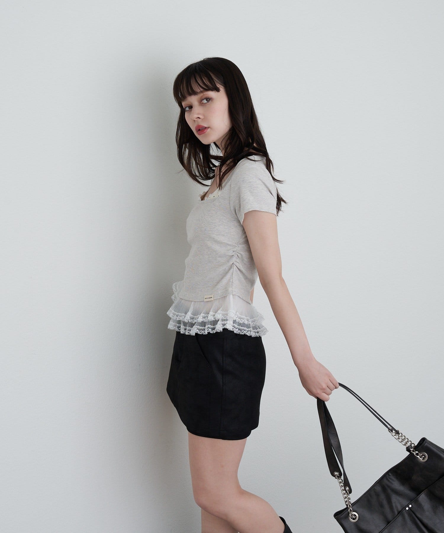 RAY CASSIN(レイカズン) ランジェリーレイヤードTシャツ