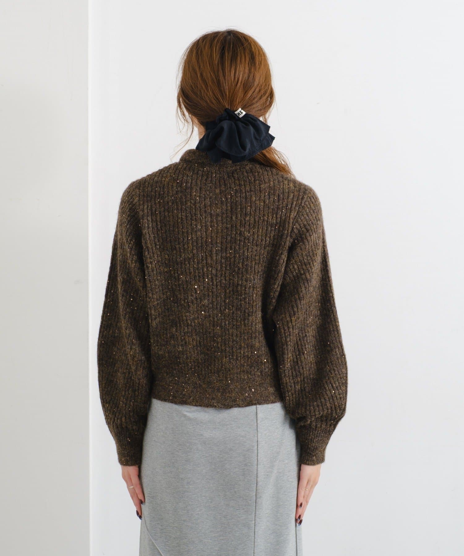 Kastane(カスタネ) 【新色追加】B スパンコールニットポロ