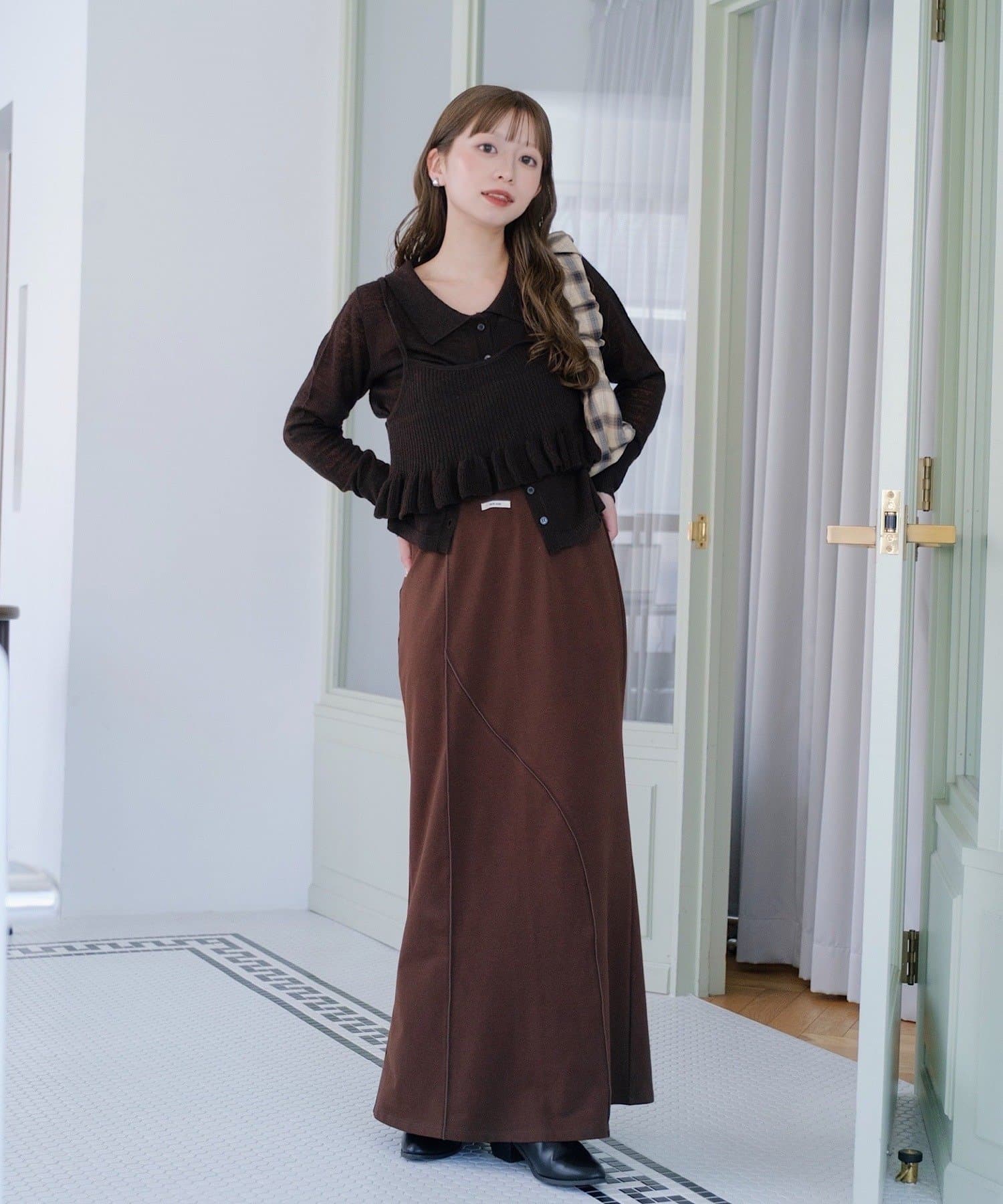 Kastane(カスタネ) 【予約販売8.14(木) ①12:00開始 ②19:00開始/SAWAMOTO企画/WEB限定】メロウスウェットスカート