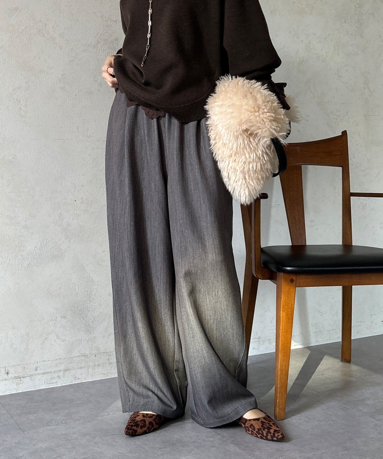 DOUDOU(ドゥドゥ) 【WEB限定】T/Rストレッチドロストパンツ