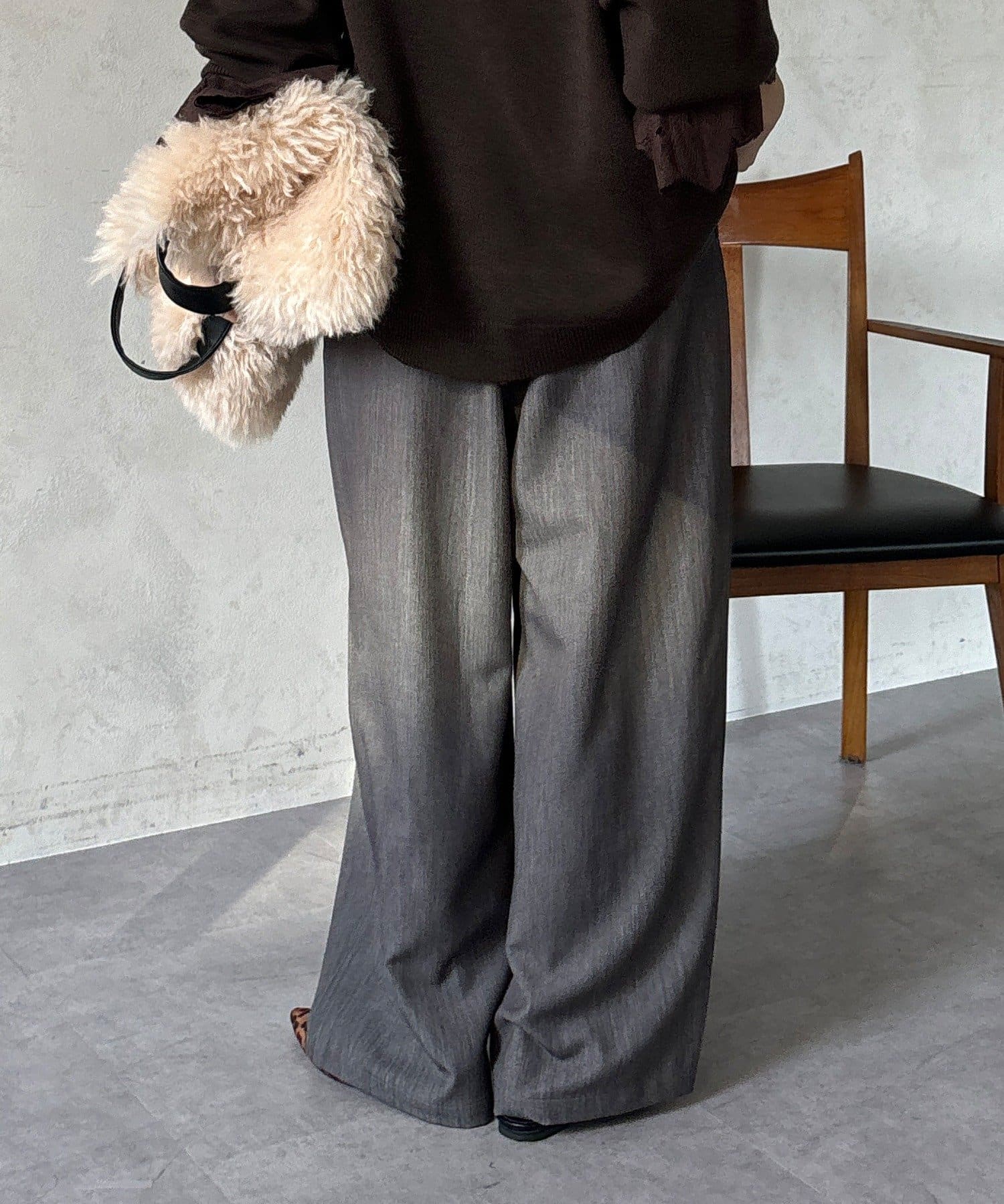 DOUDOU(ドゥドゥ) 【WEB限定】T/Rストレッチドロストパンツ