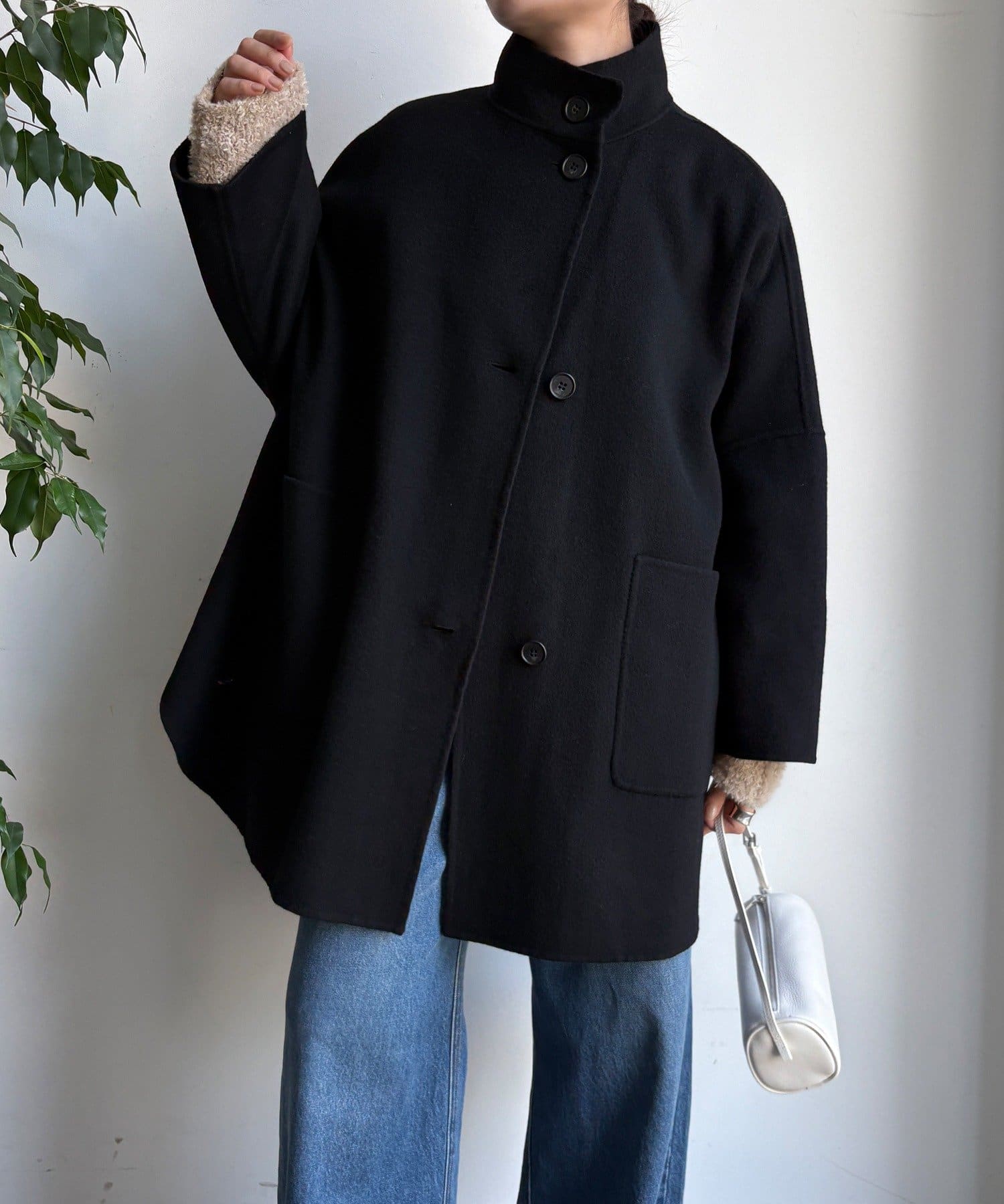 DOUDOU(ドゥドゥ) 【WEB限定】ウールライトリバースタンドコート