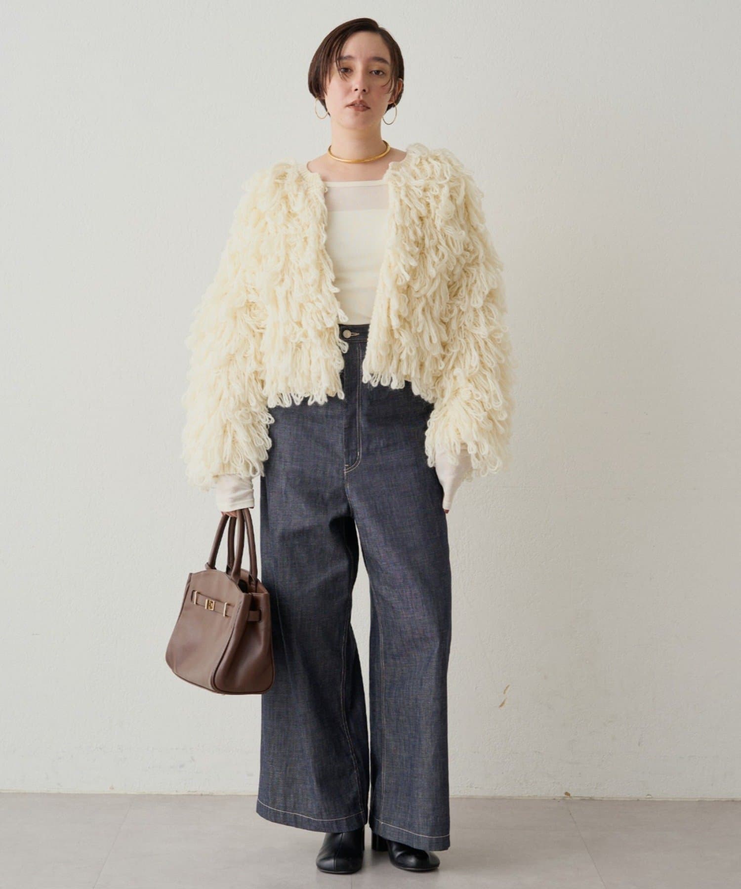 今季物 ラウンジドレス　ニットコート フリンジニットコート | LOUNGEDRESS(ラウンジドレス)レディース