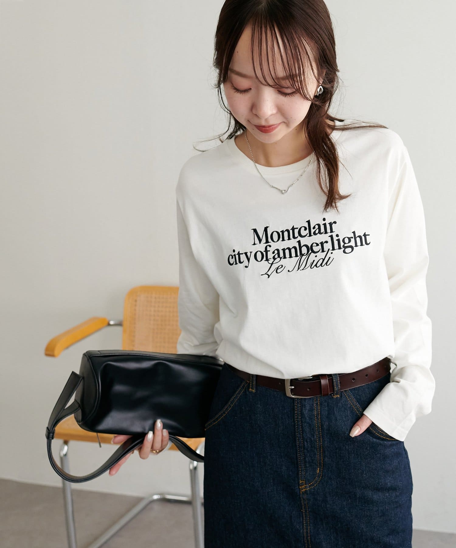 AW先行予約】シルケットロゴ刺繍ロンT | DISCOAT(ディスコート