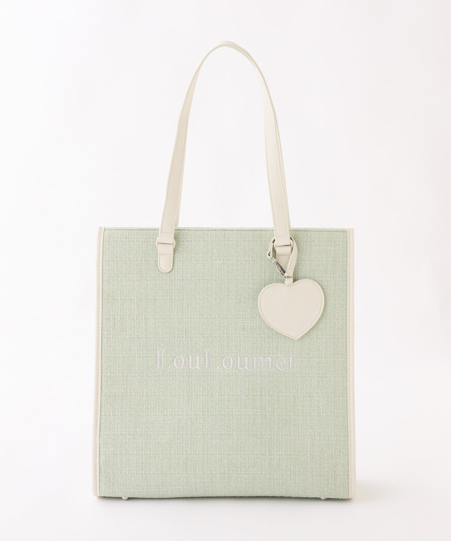 one after another NICE CLAUP(ワンアフターアナザー ナイスクラップ) 【LouLoumei】／ハートチャーム付きトートバッグ／自立可能