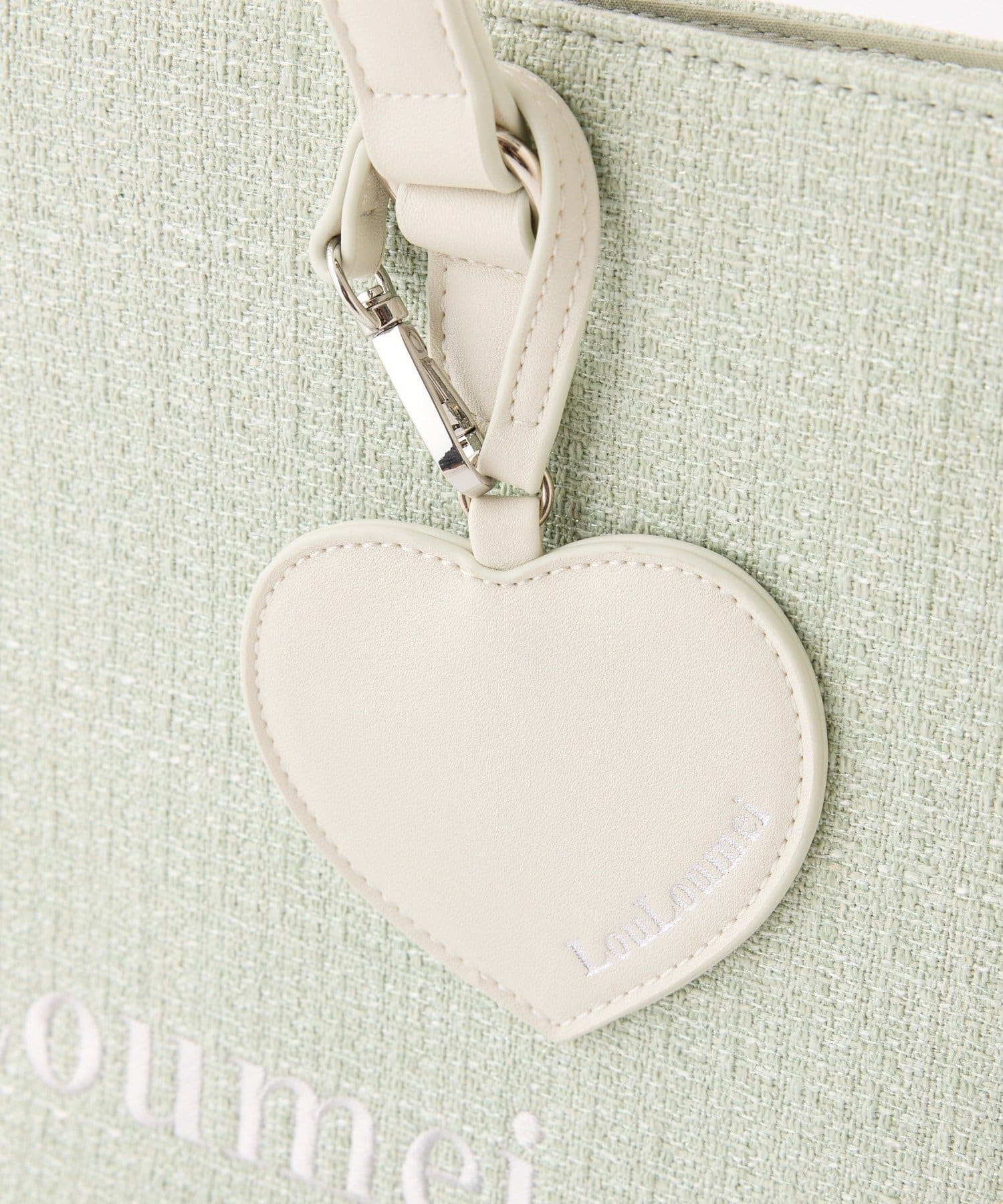 one after another NICE CLAUP(ワンアフターアナザー ナイスクラップ) 【LouLoumei】／ハートチャーム付きトートバッグ／自立可能