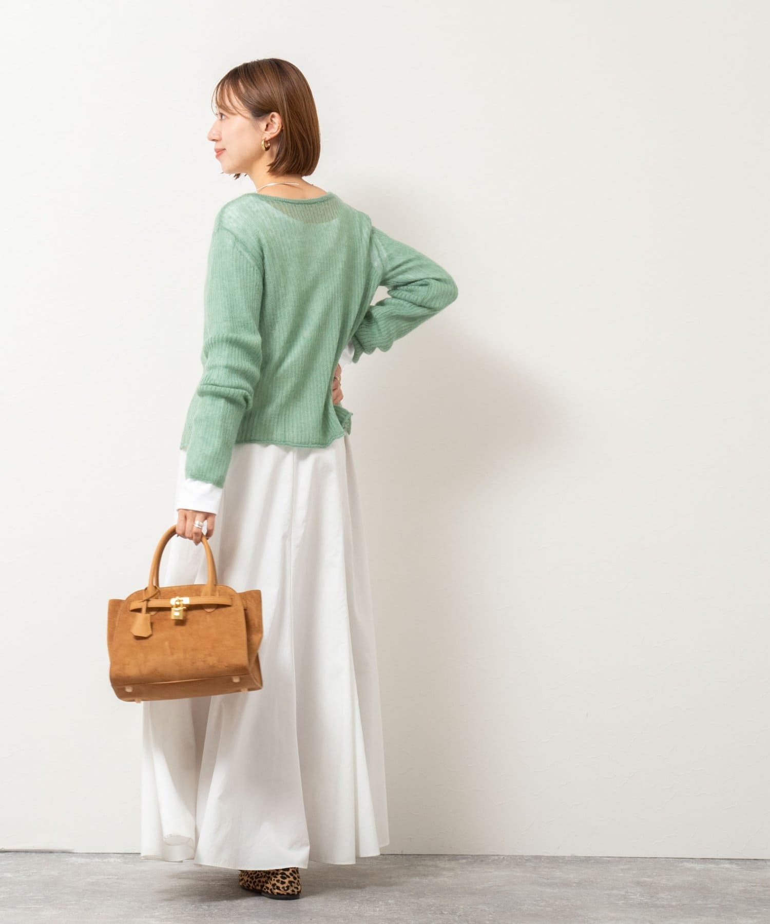 シアーモヘヤ2WAYリブボートネックカーディガン | NOLLEY'S