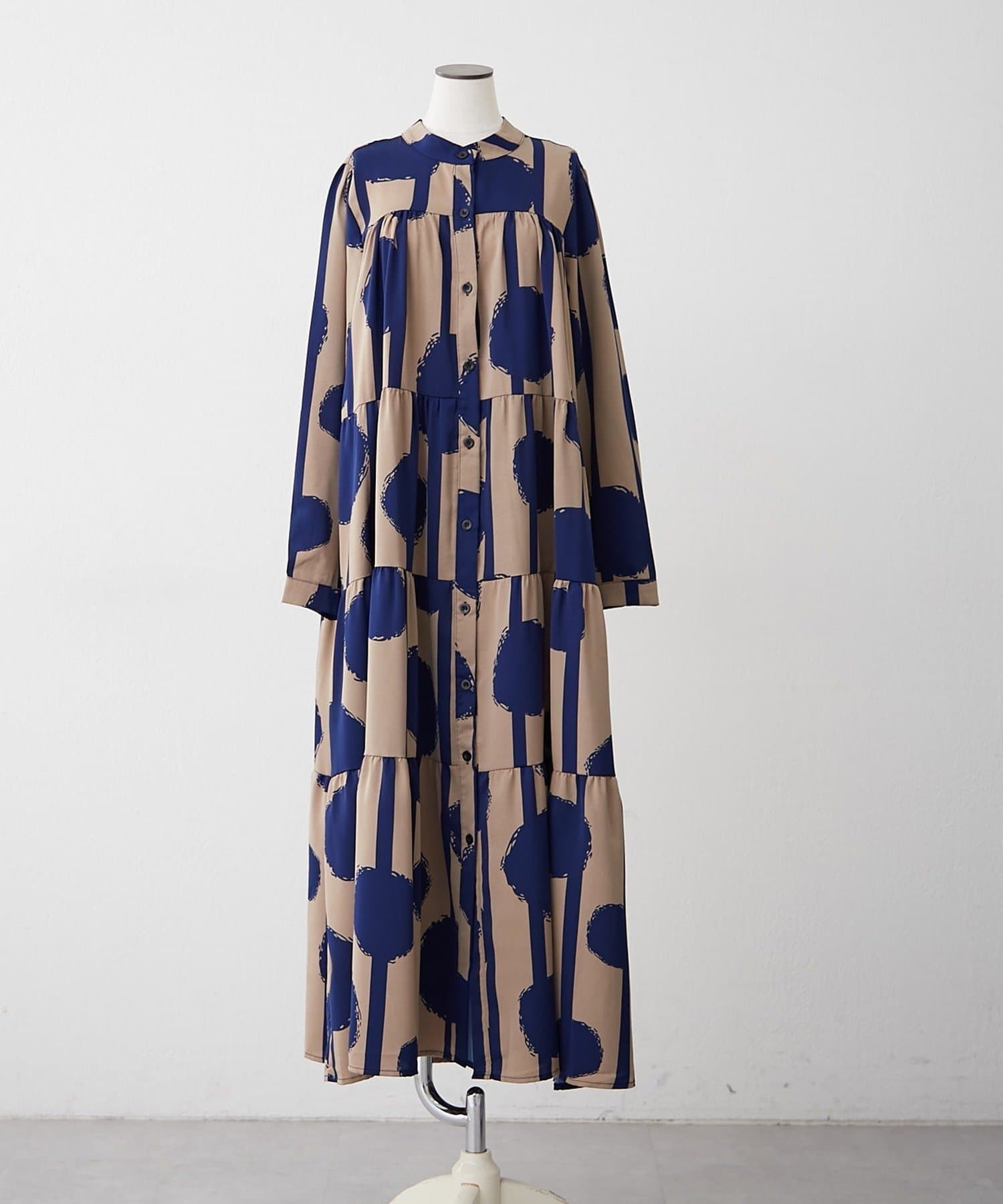 Remind me and forever(リマインドミーアンドフォーエバー) 【NAO】【WEB限定カラー有】アソート柄ティアードワンピース