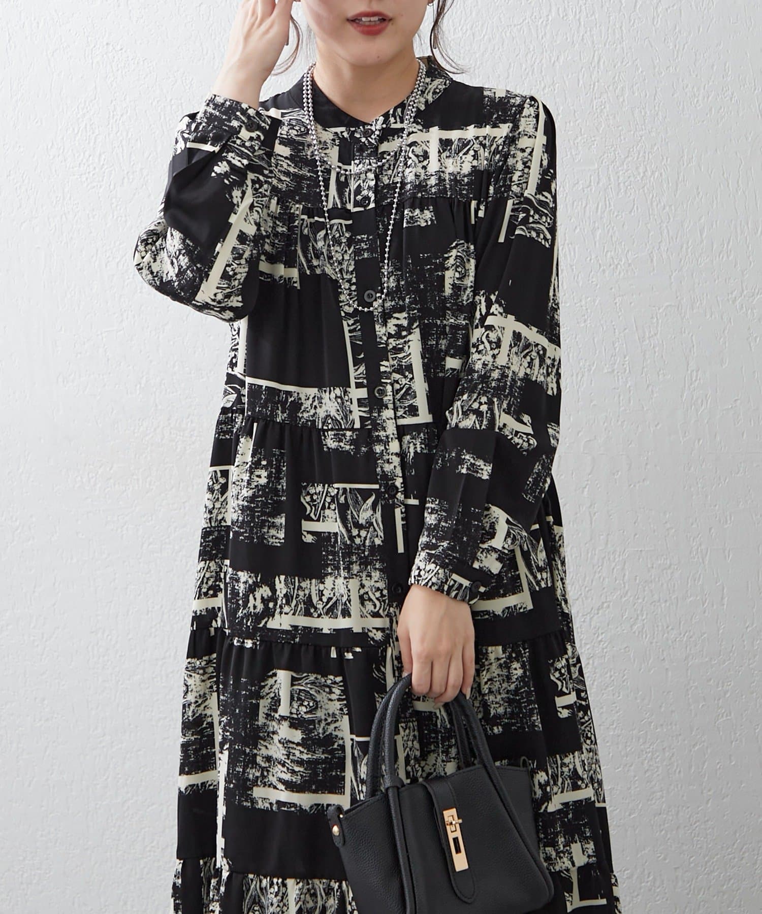 Remind me and forever(リマインドミーアンドフォーエバー) 【NAO】【新柄登場！】アソート柄ティアードワンピース