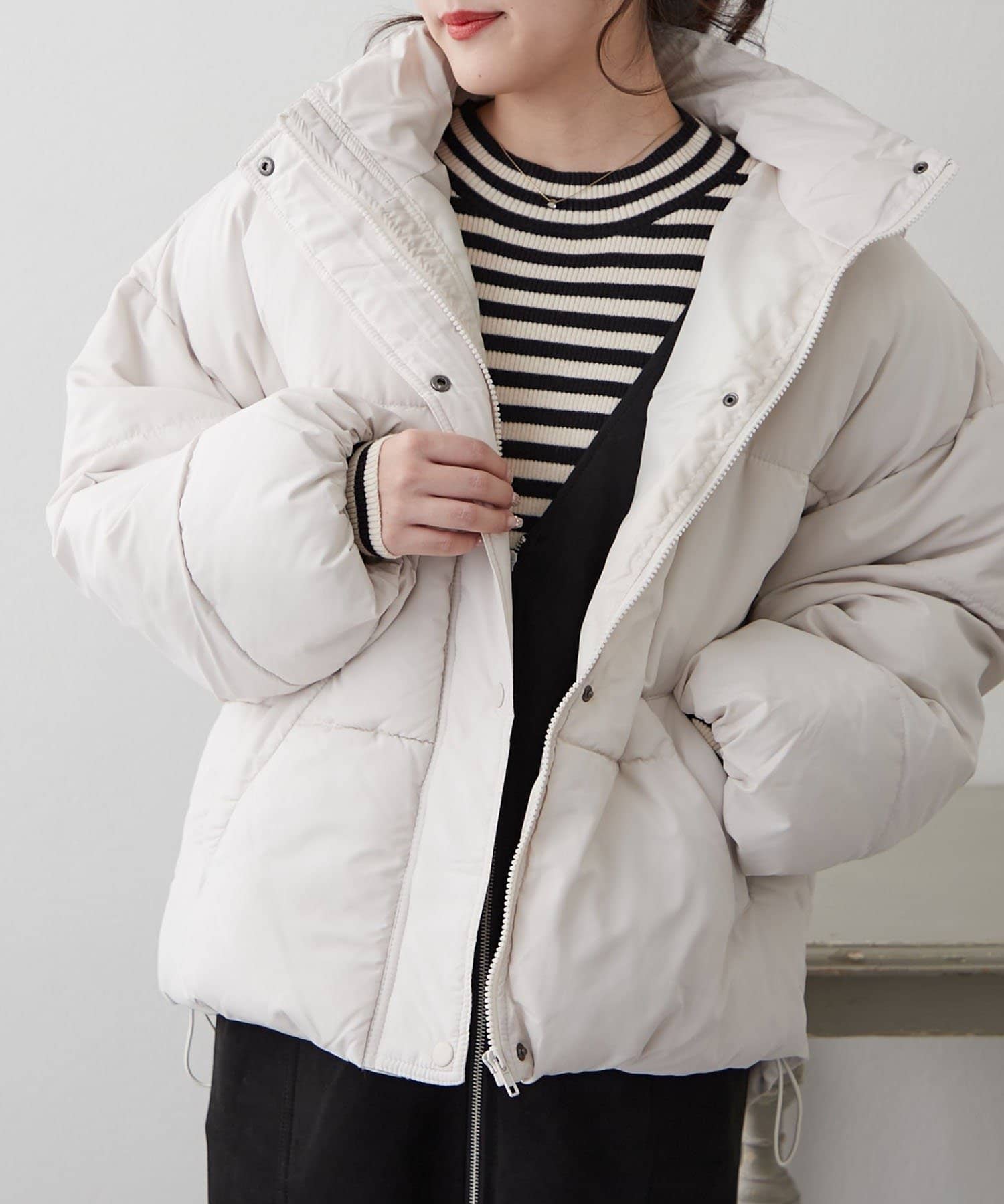 NICE CLAUP / OLIVE des OLIVE OUTLET(ナイスクラップ  / オリーブ デ オリーブ アウトレット) 【RMAF】裾ラウンドフェークダウン