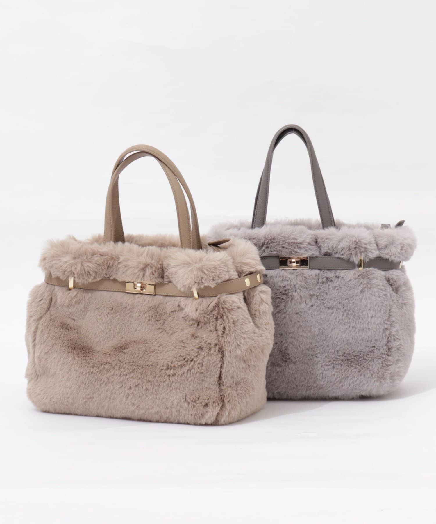 NOLLEY'S(ノーリーズ) ひねり金具付きファートートバッグ