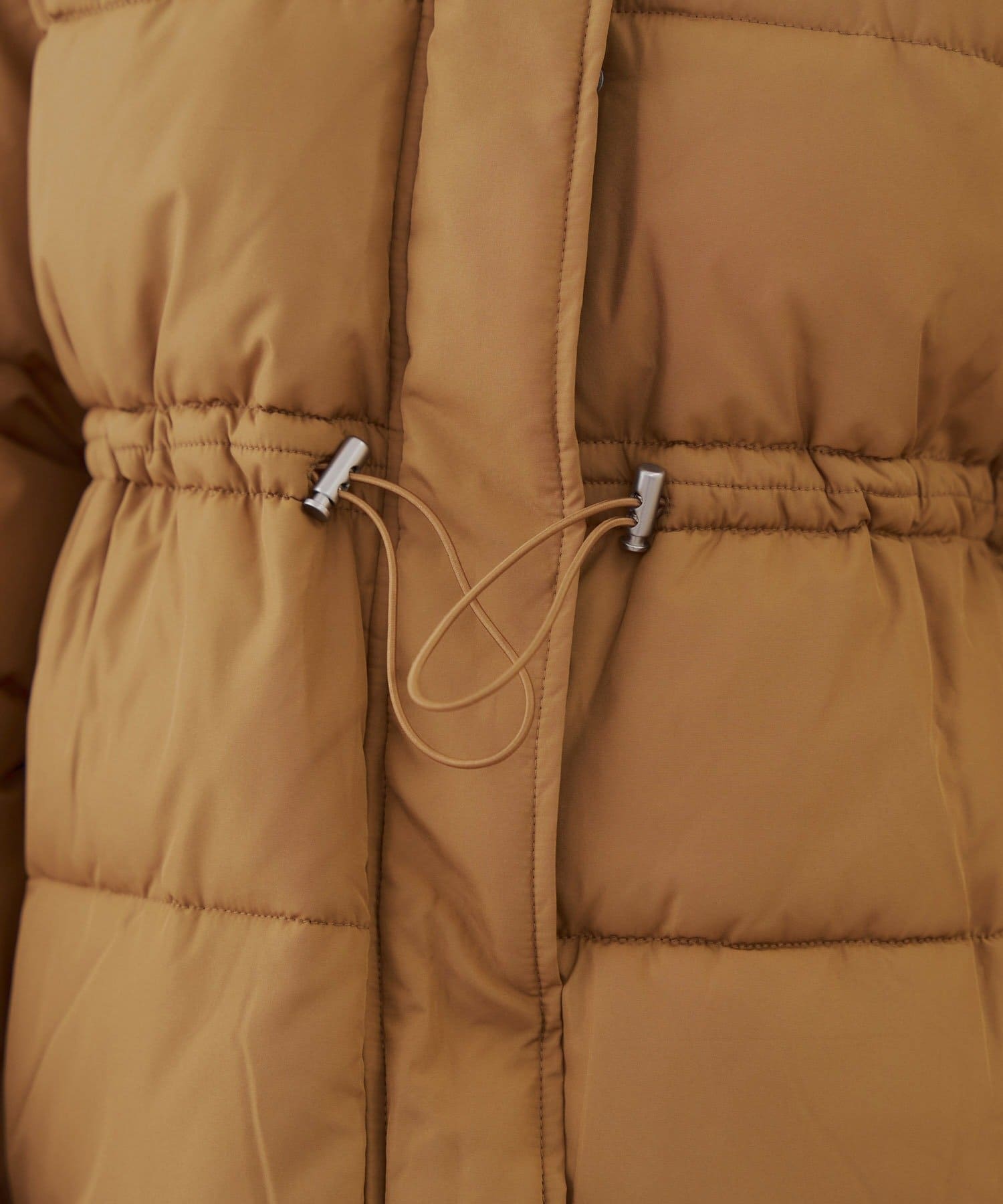 Remind me and forever(リマインドミーアンドフォーエバー) ベルト付中綿フードファーロングブルゾン