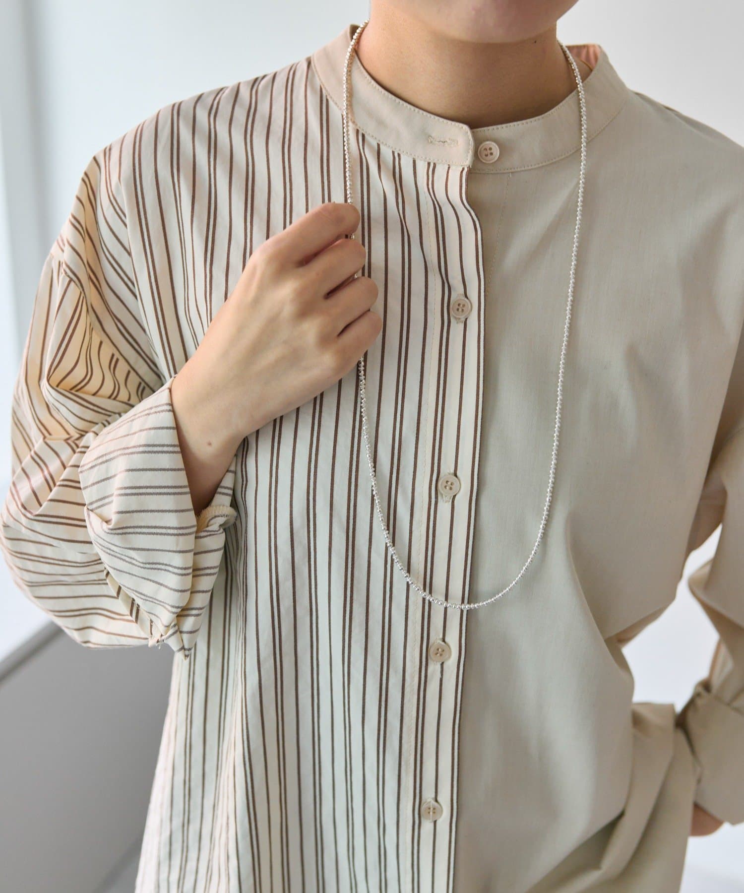 ear PAPILLONNER(イア パピヨネ) 《スターリングシルバー使用》ミックスパール3×80ネックレス