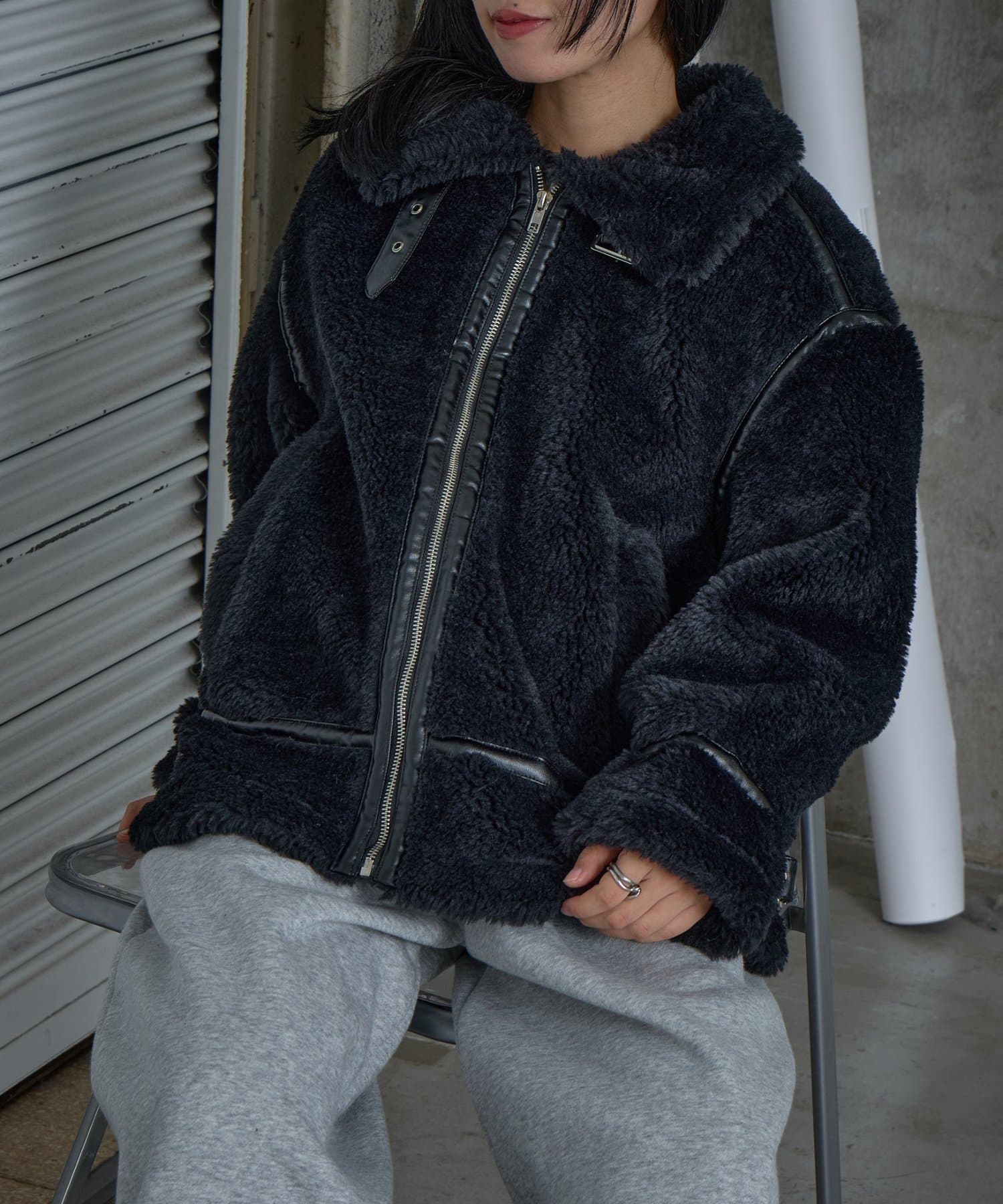 -goocy-(グーシー) パイピングボアジャケット