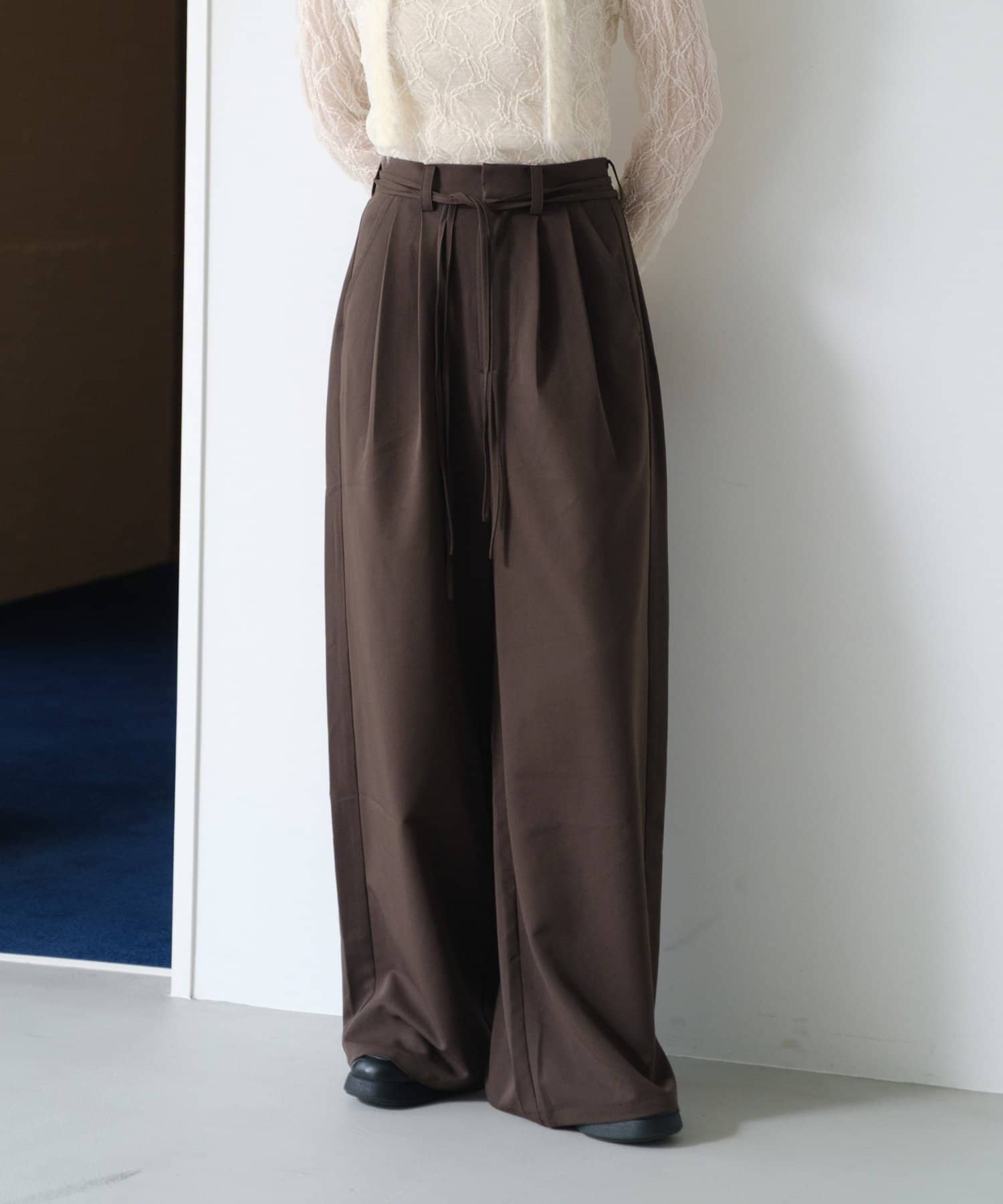 Kastane(カスタネ) 【8/3012:00予約開始/2サイズ展開/低身長サイズ/無地&ストライプ】ピンストライプスラックス