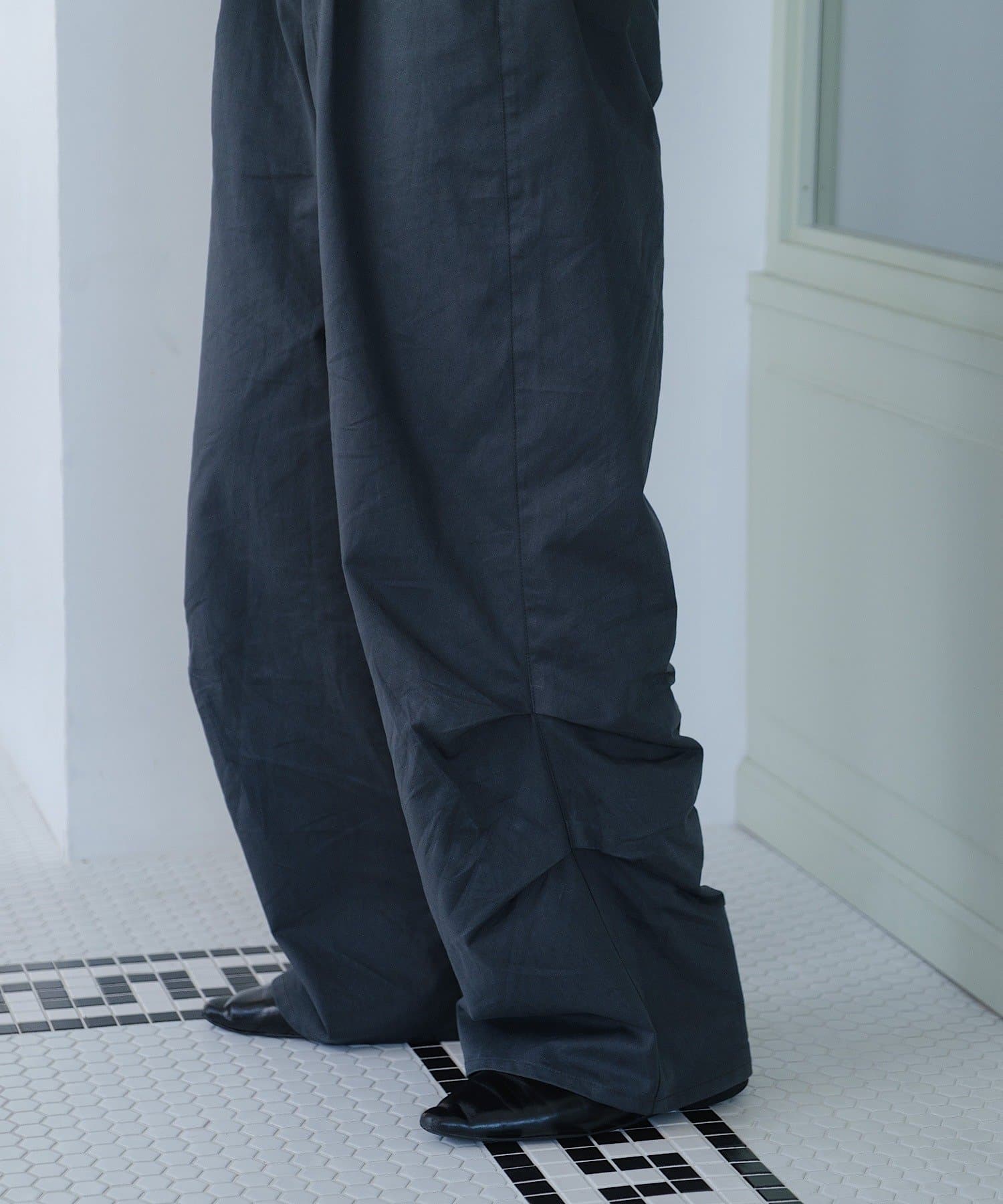 マッヒー様☆上質 2タック背中インゴムパンツ ネイビー 日本製 マッヒー様☆上質 2タック背中インゴムパンツ ネイビー 日本製