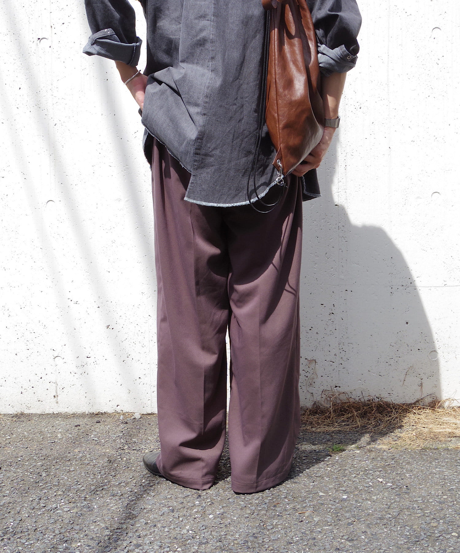 OUTLET(アウトレット) 【Kastane】ルーズフィットイージースラックス