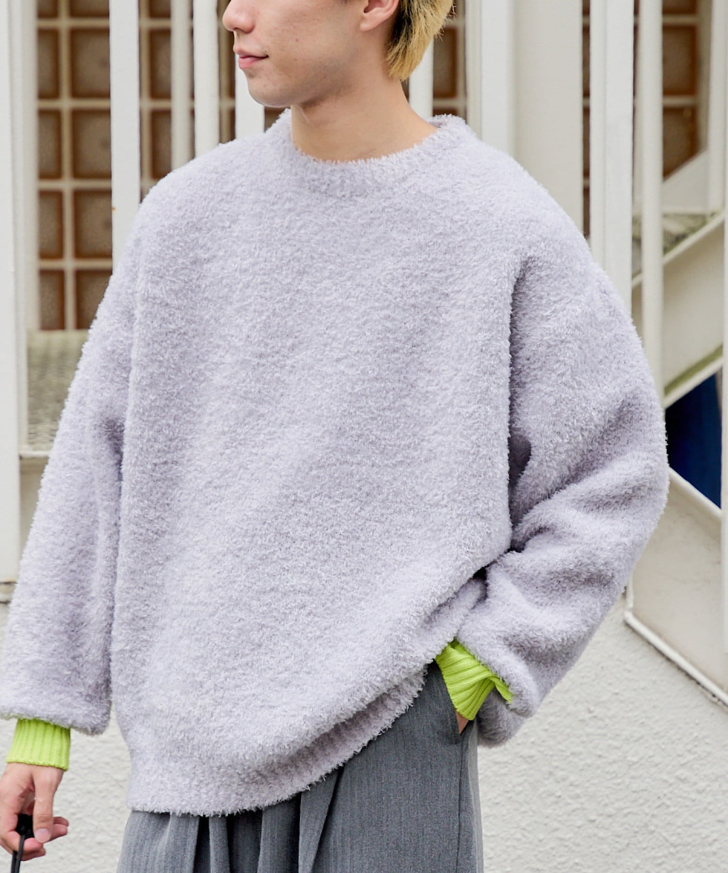 OUTLET(アウトレット) *【WHIMSIC】フェザーヤーンニットプルオーバー