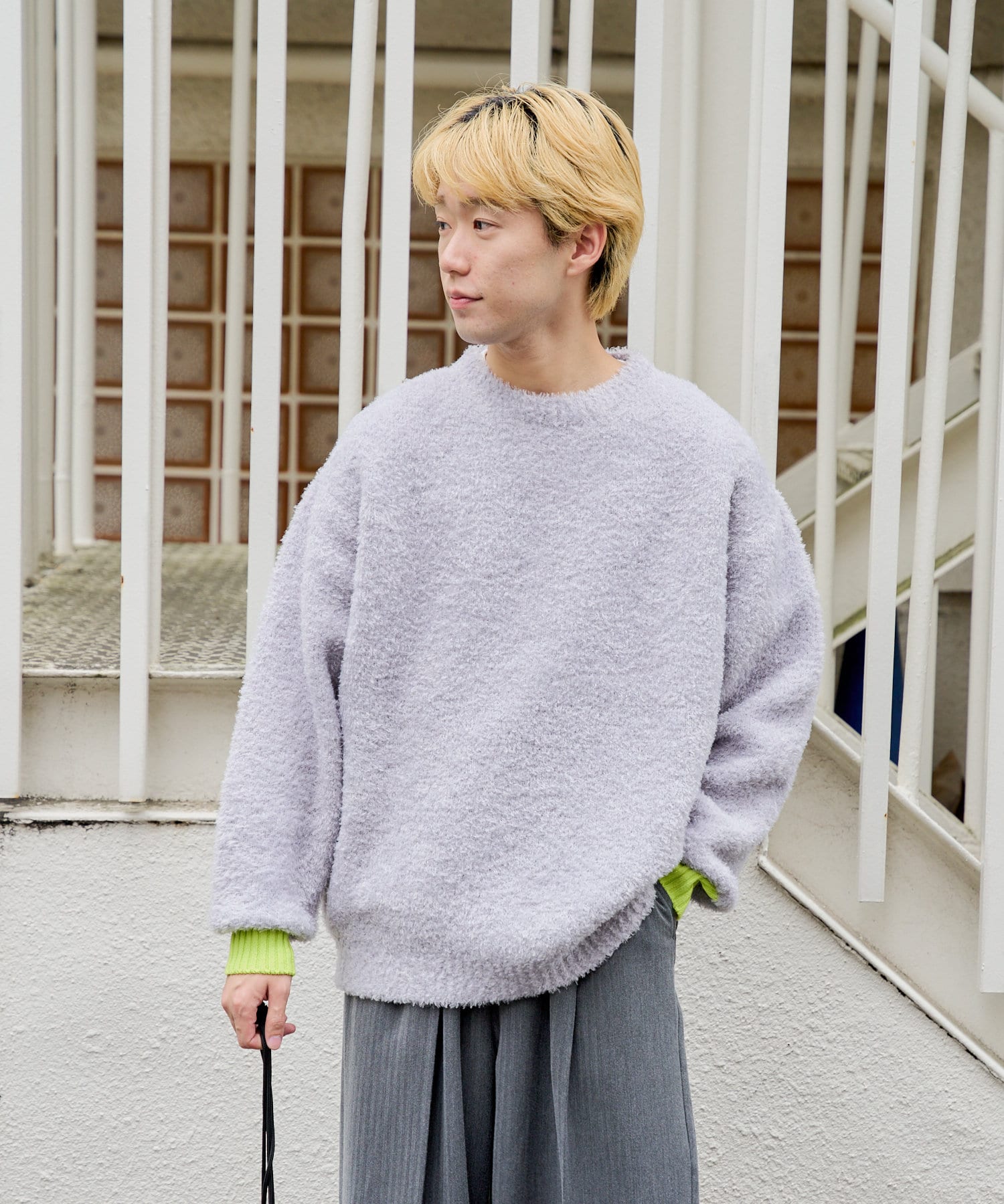 OUTLET(アウトレット) *【WHIMSIC】フェザーヤーンニットプルオーバー