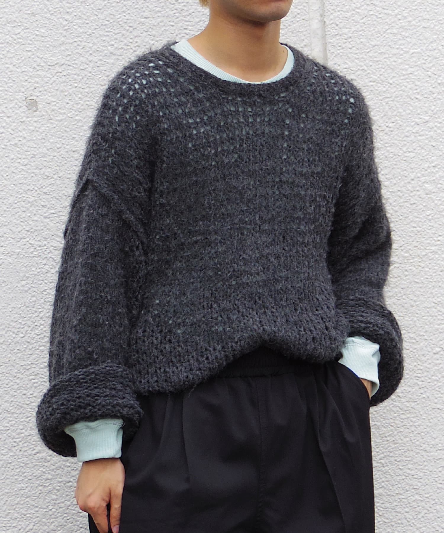 OUTLET(アウトレット) 【Kastane】ルーズフィットメッシュニット