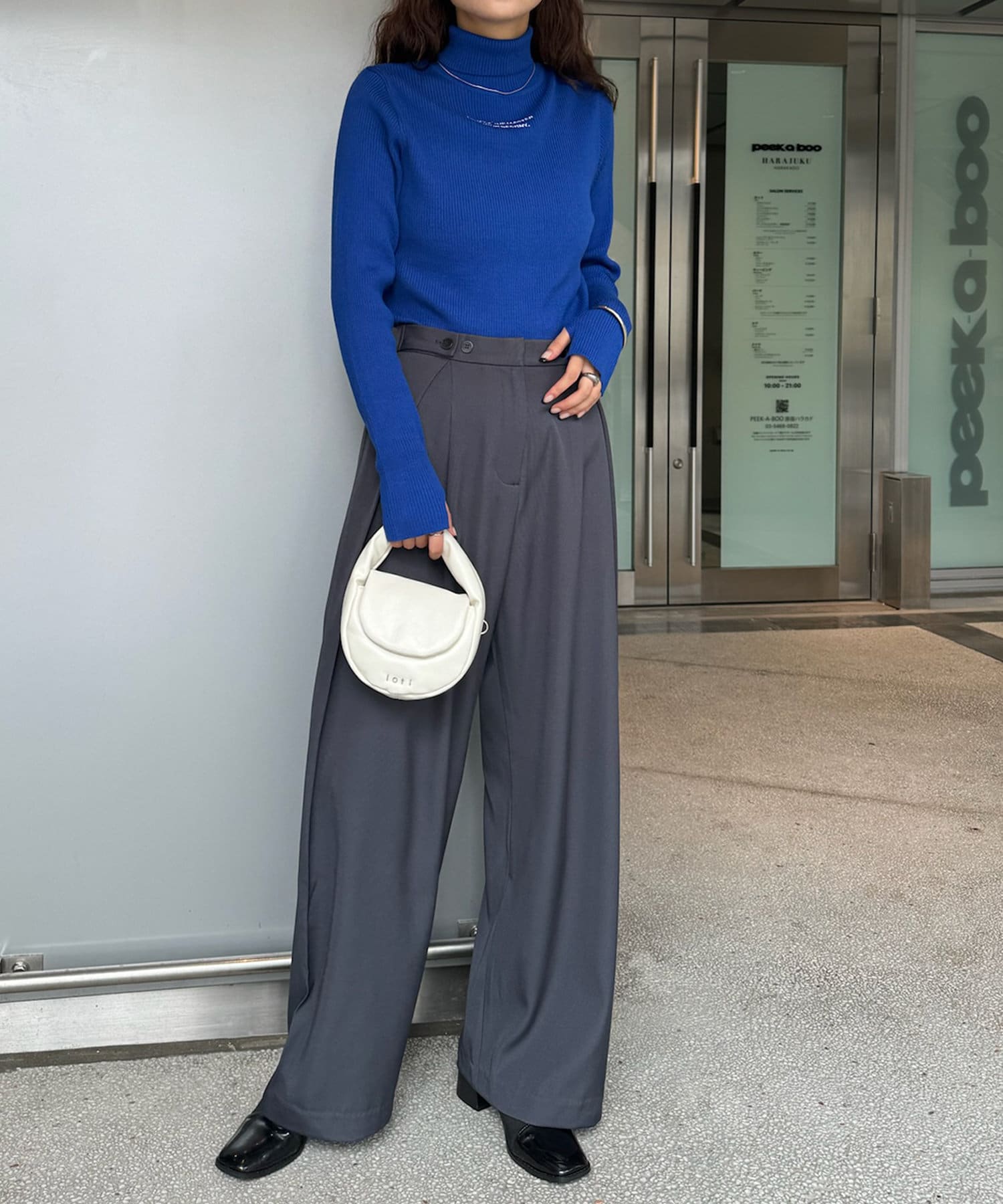 OUTLET(アウトレット) 【mystic】ウエストボタンスラックス