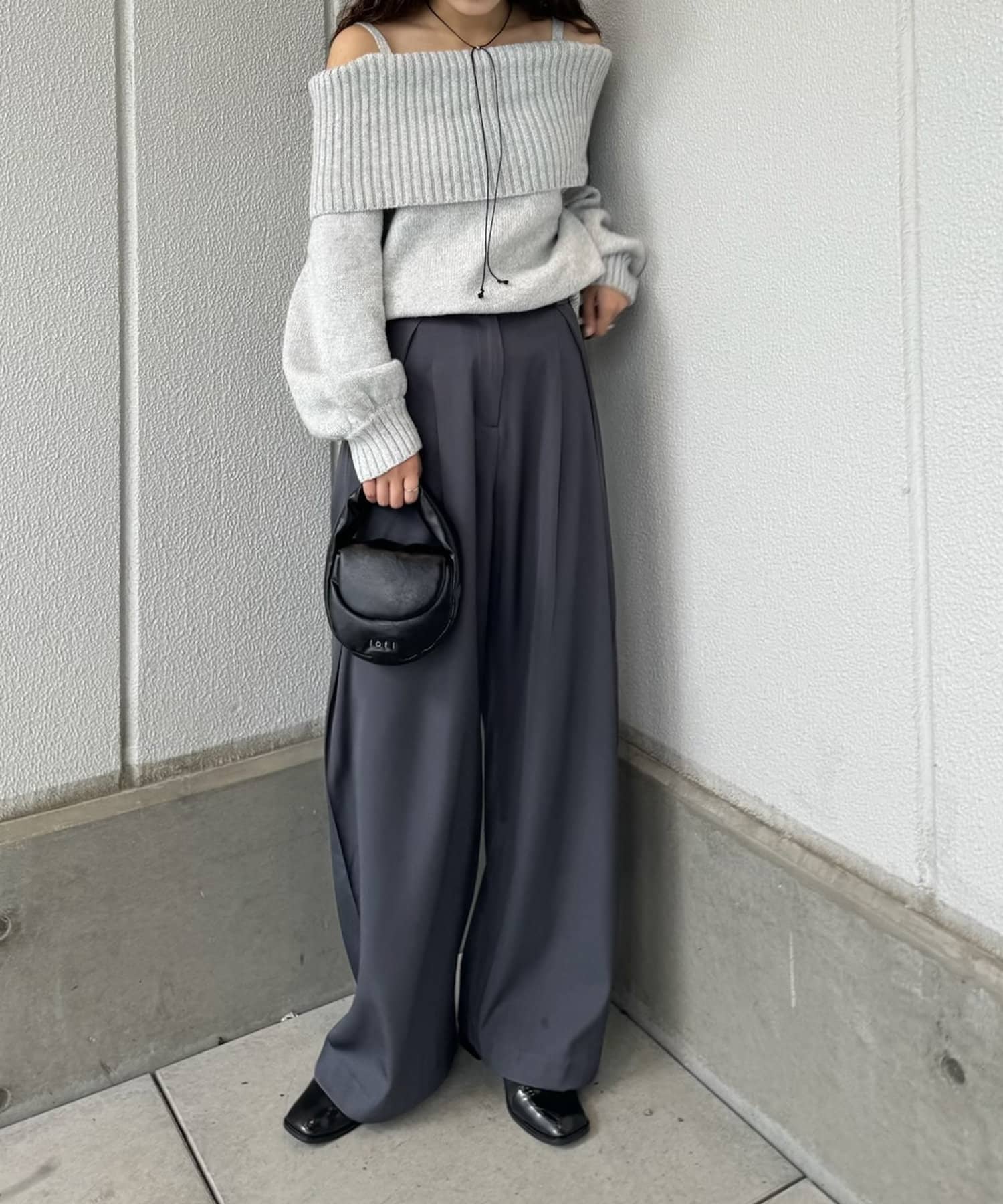 OUTLET(アウトレット) 【mystic】ウエストボタンスラックス