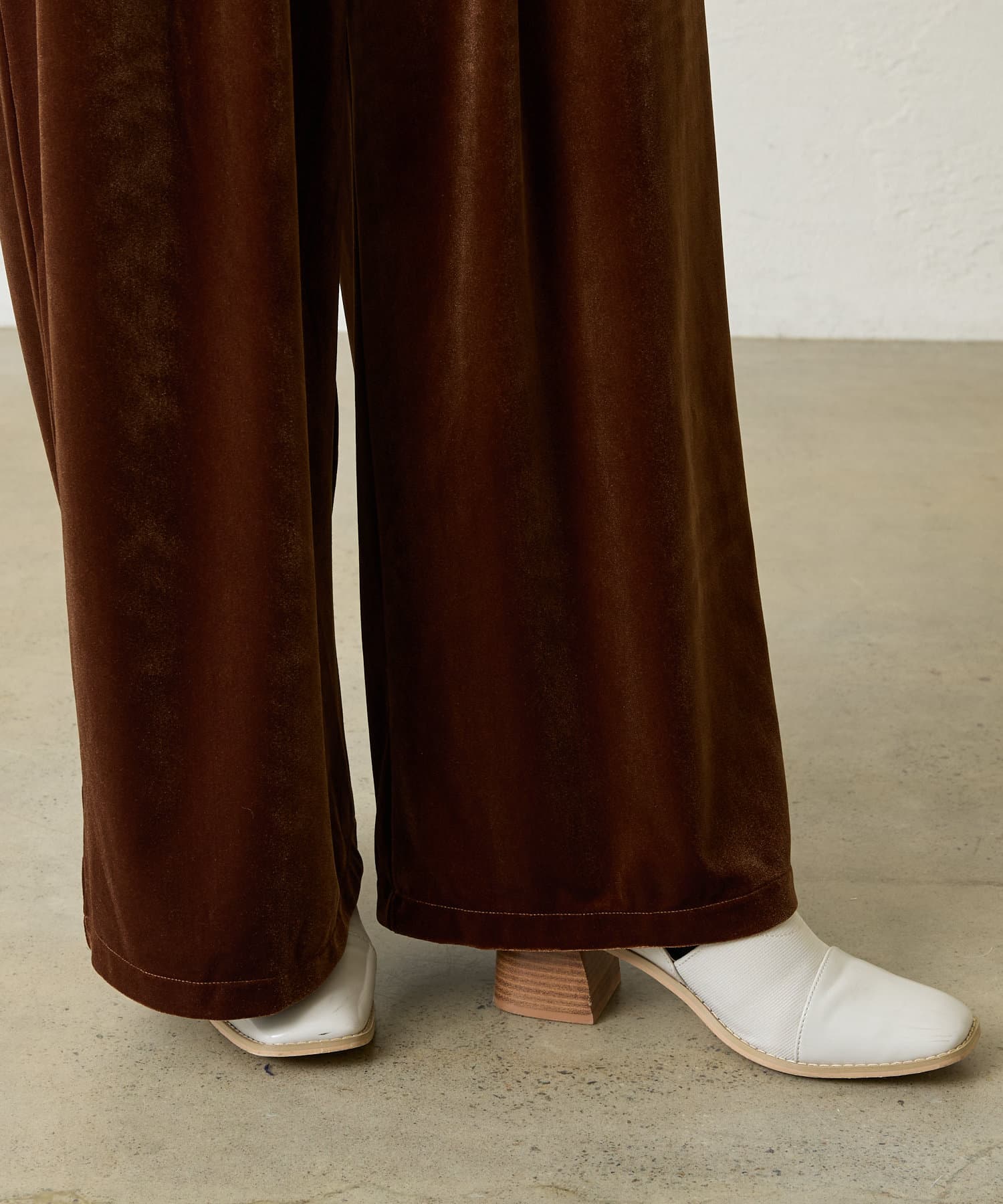 OUTLET(アウトレット) 【mystic】ベロアリボンパンツ