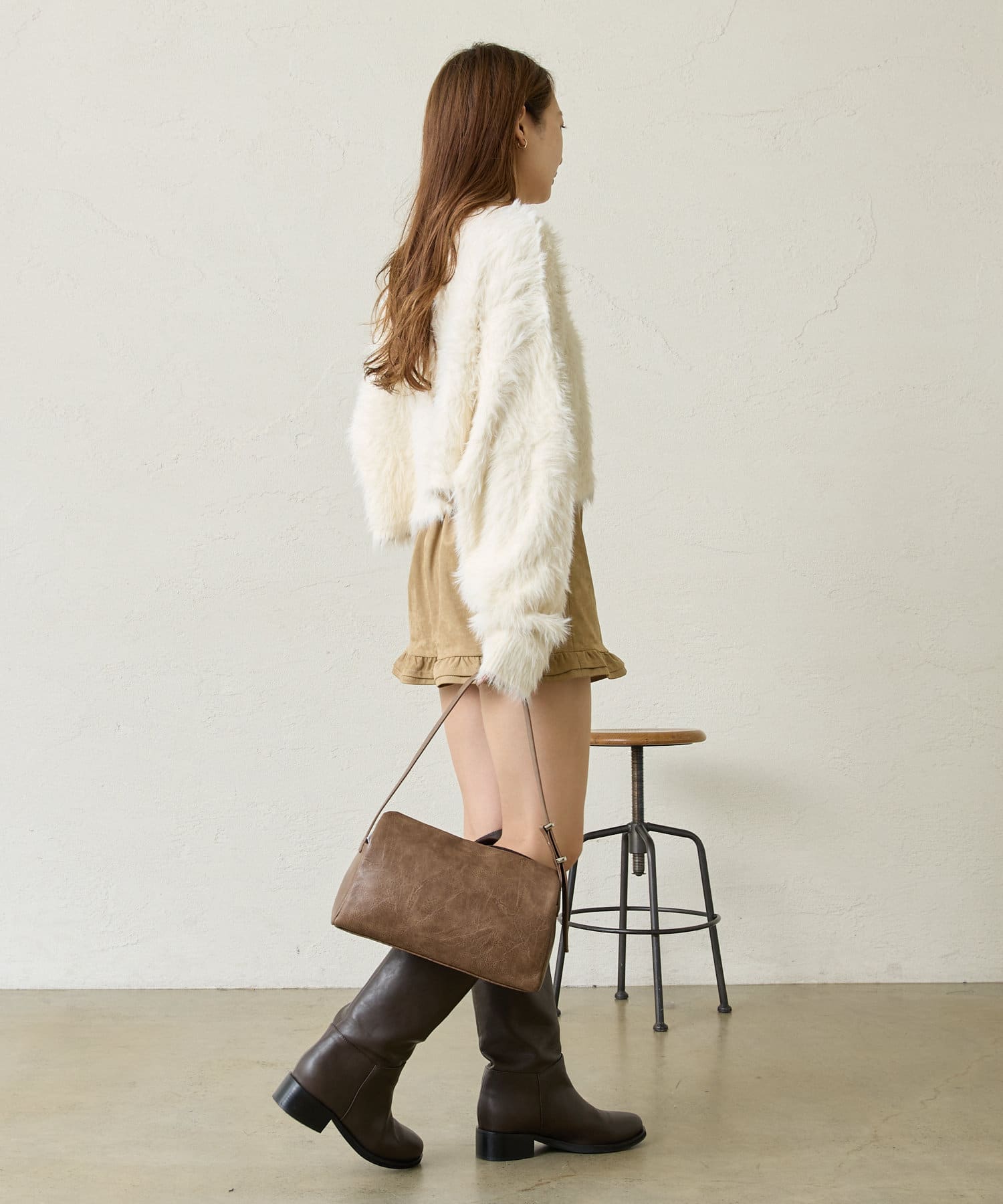 OUTLET(アウトレット) 【mystic】フェイクスエードミニスカパン