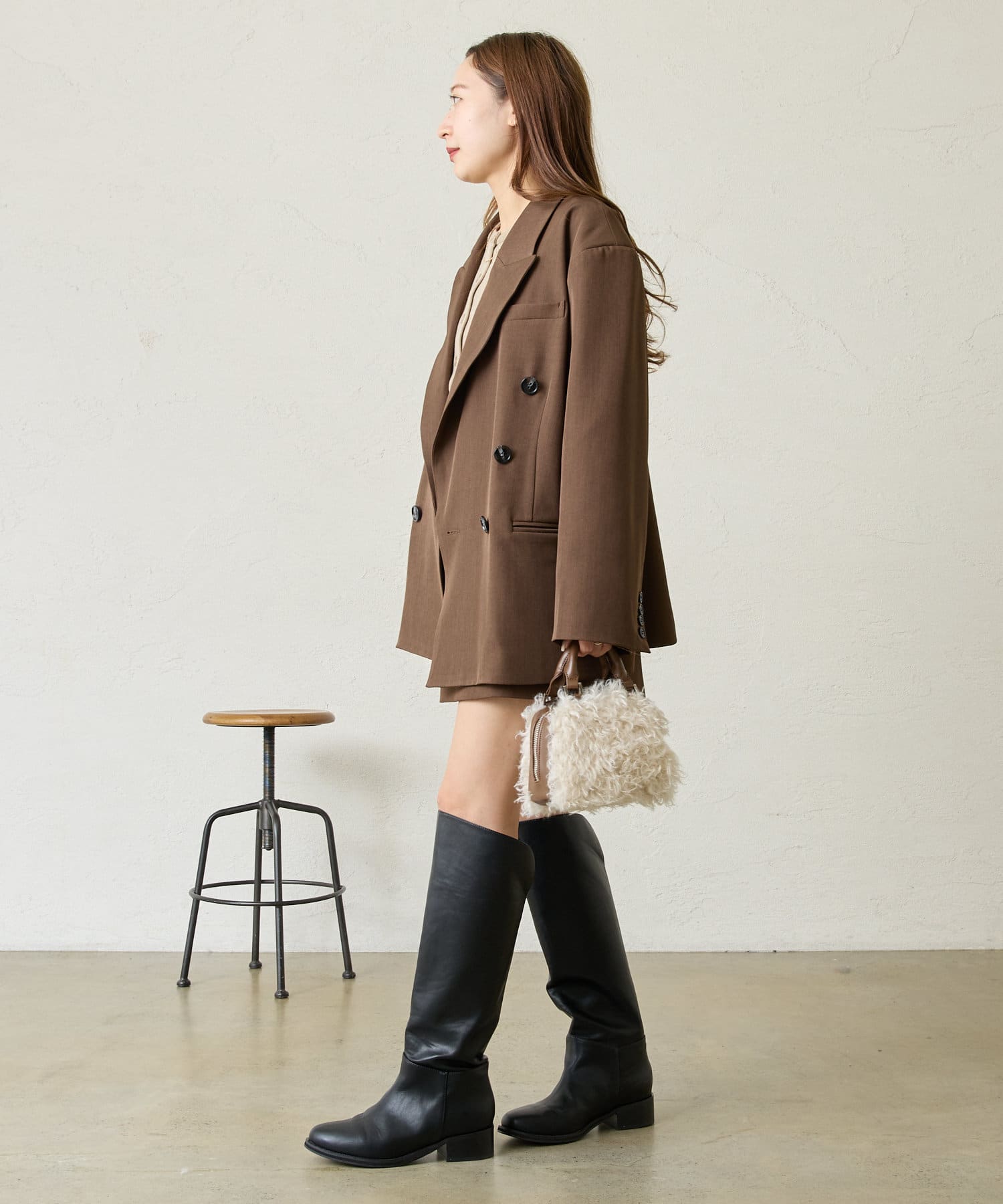 OUTLET(アウトレット) 【mystic】スクエアミニスカパン