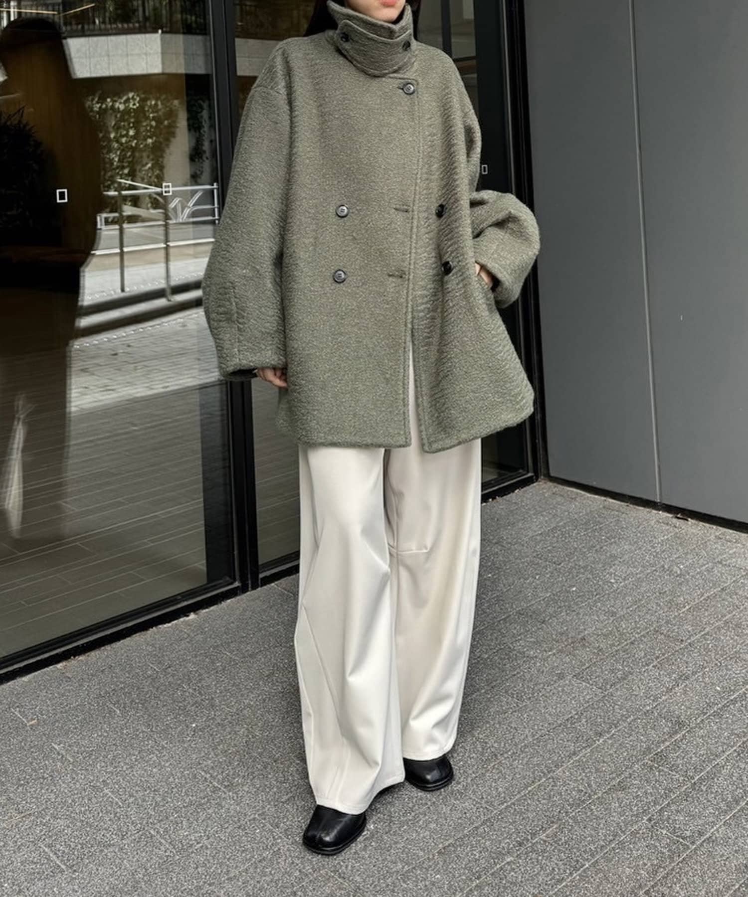 OUTLET(アウトレット) 【mystic】シャギーミドルコート