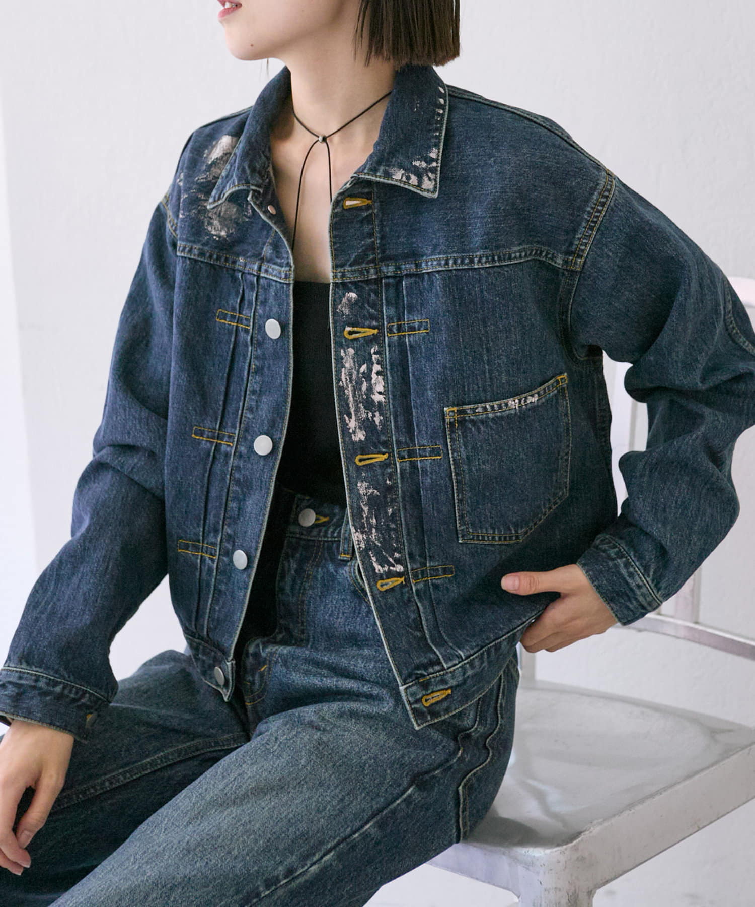 OUTLET(アウトレット) 【mystic】【ai no de】utano箔Ｇジャン