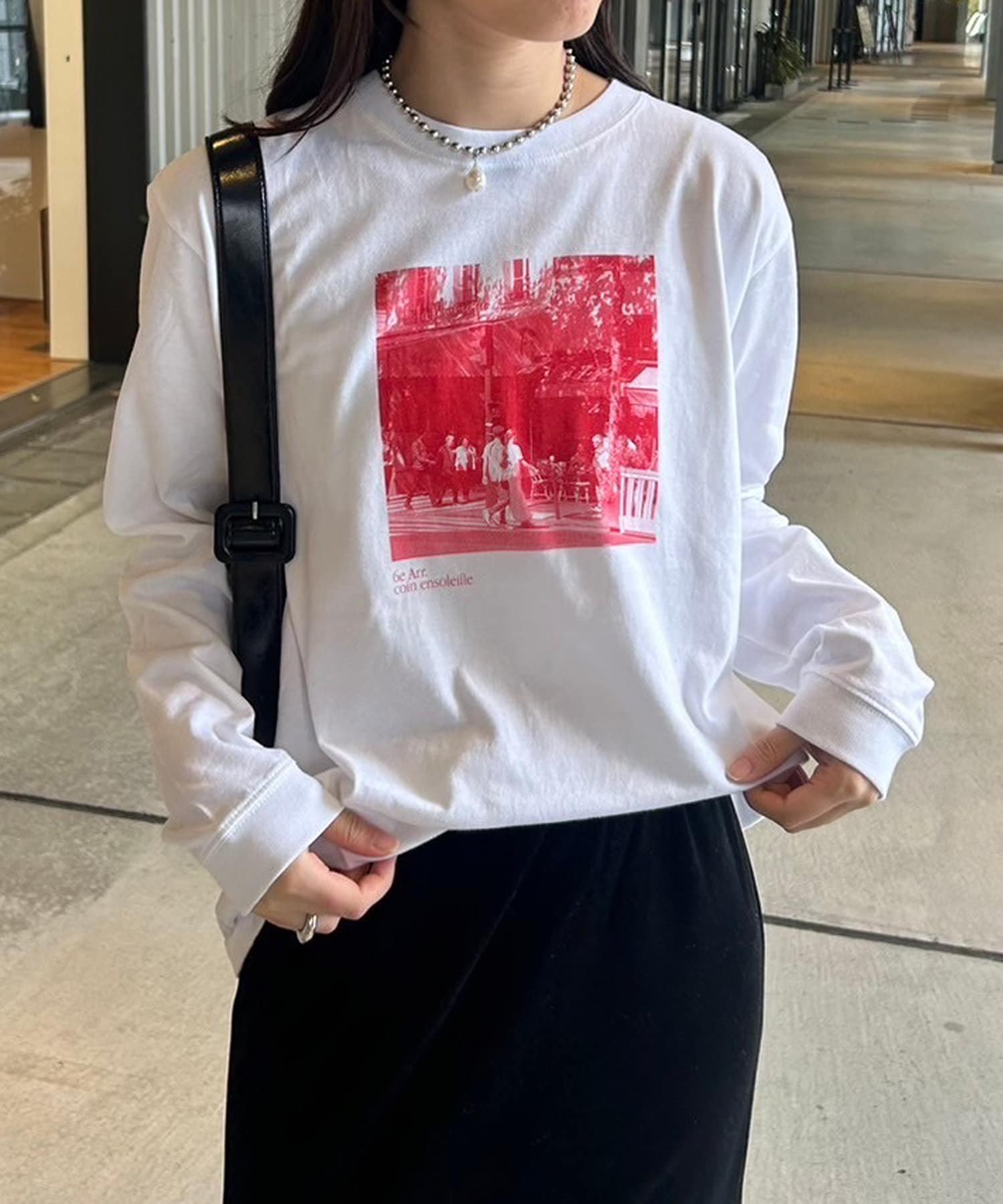 OUTLET(アウトレット) 【mystic】PARISフォトロングTシャツ